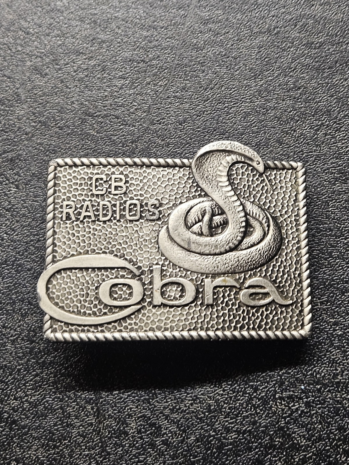 Vintage Cobra CB Radios Belt Buckle Lewis Buckles Chicago Advertising Snake Logo