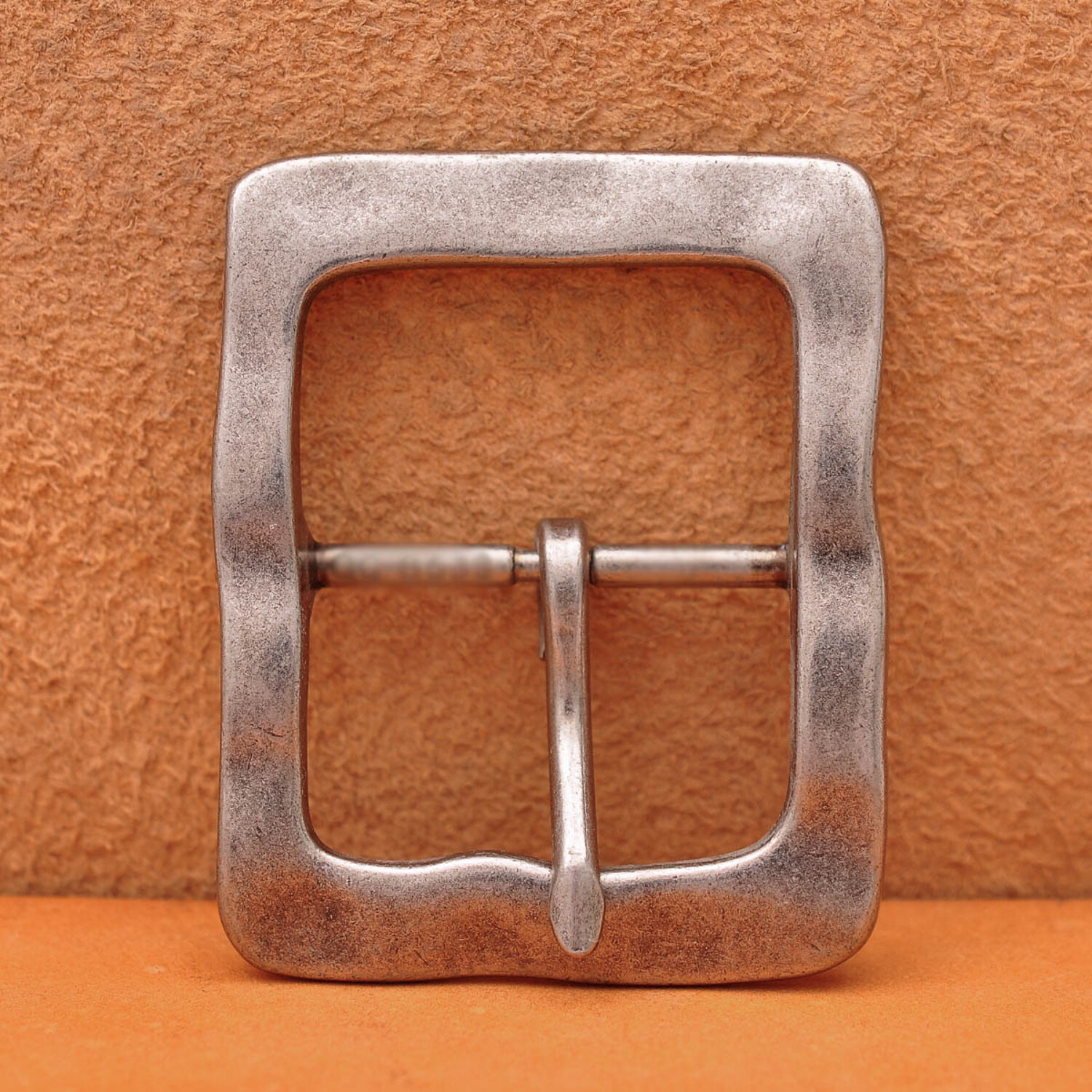 Heavy Duty Solid Antique Silver Center Bar Belt Buckle Fits 1-1/2&Prime; Leather Belts