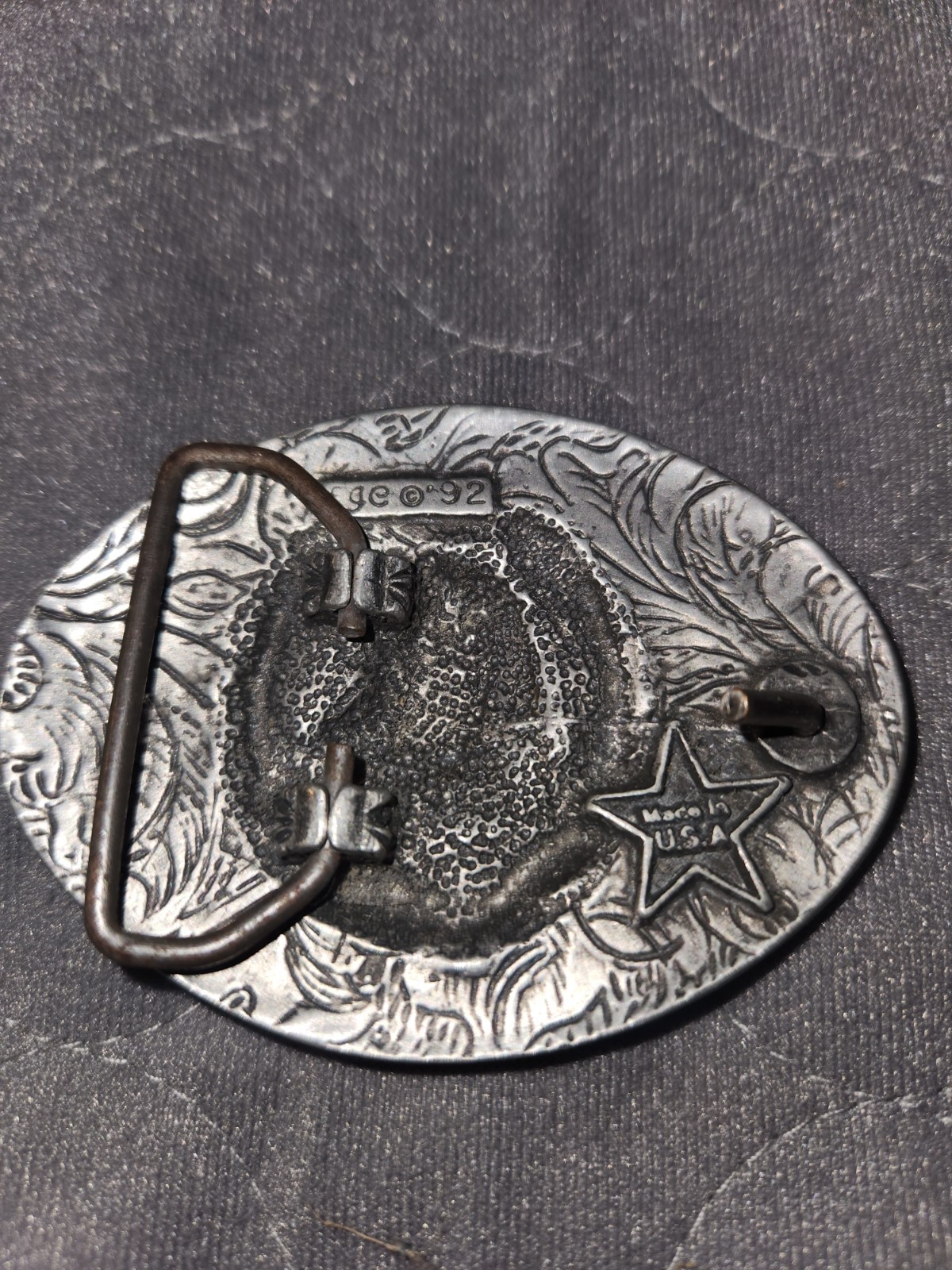 Belt Buckle w/horse and shoe, Cowboy & Rancher wear. Made in USA