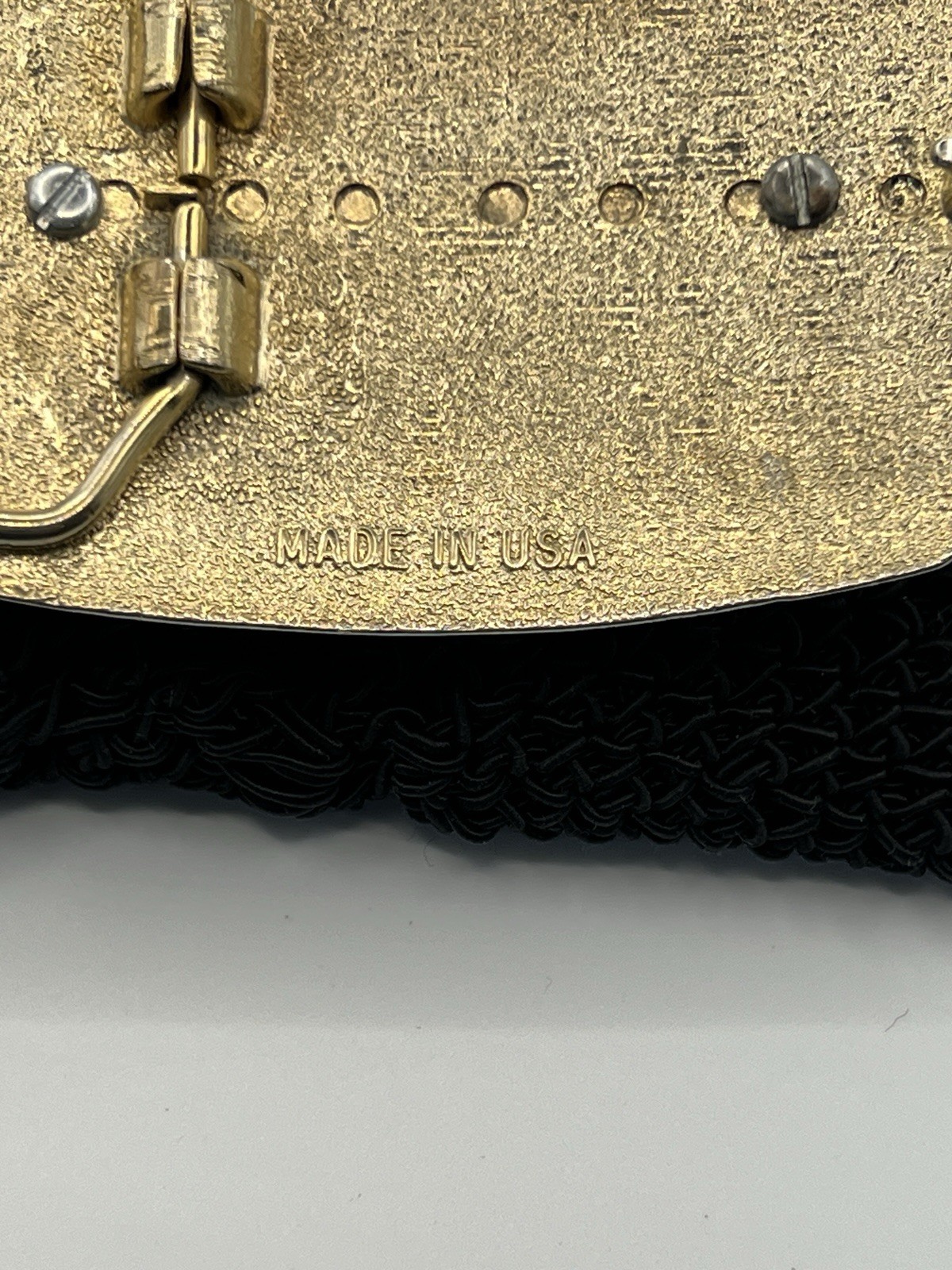 Western White Enamel Gold Tone Belt Buckle Couple Dancing Dance Floral Scroll