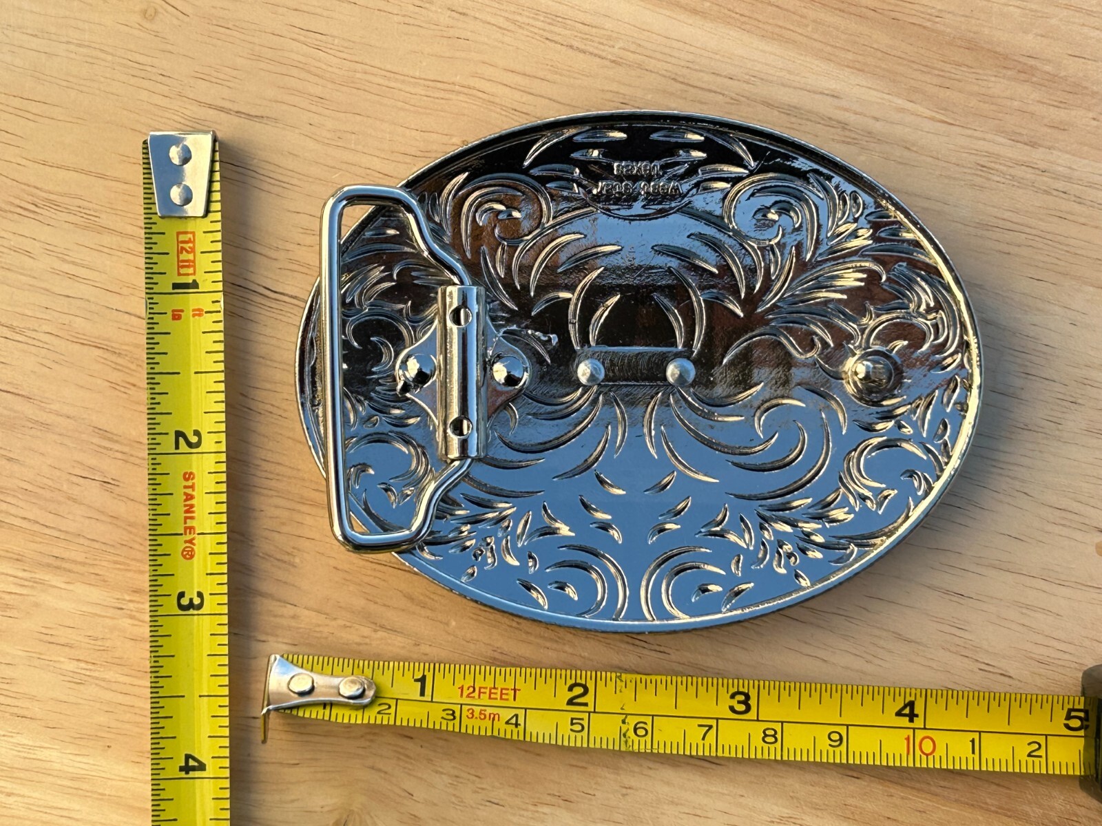 Western Guns Buckle Men Unisex Turquoise Silver Chrome Oval Engraved Fit 2 »