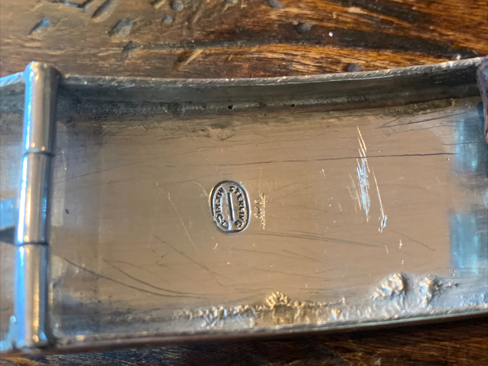Mex,James Reid style 14K Sterling Silver Belt Buckle Longhorn 31-33-1”🐍✅