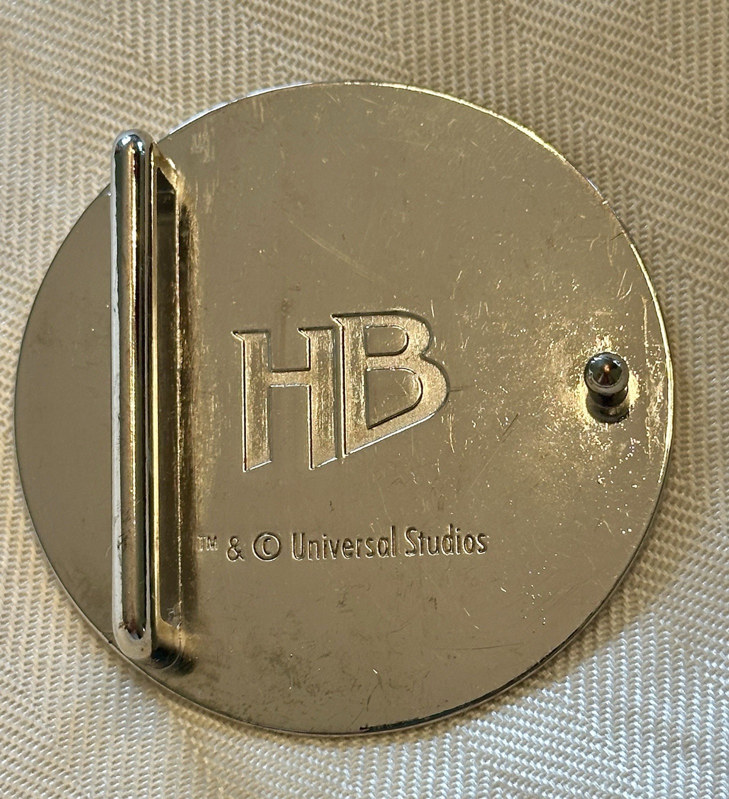 Hellboy Belt Buckle Universal Studios Comic Con Hell Boy Silver Tone Red Enamel