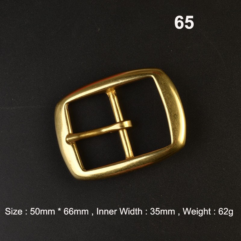 Solid Brass Pin Buckle for Leather Craft Making Belt Replacement 35mm Width