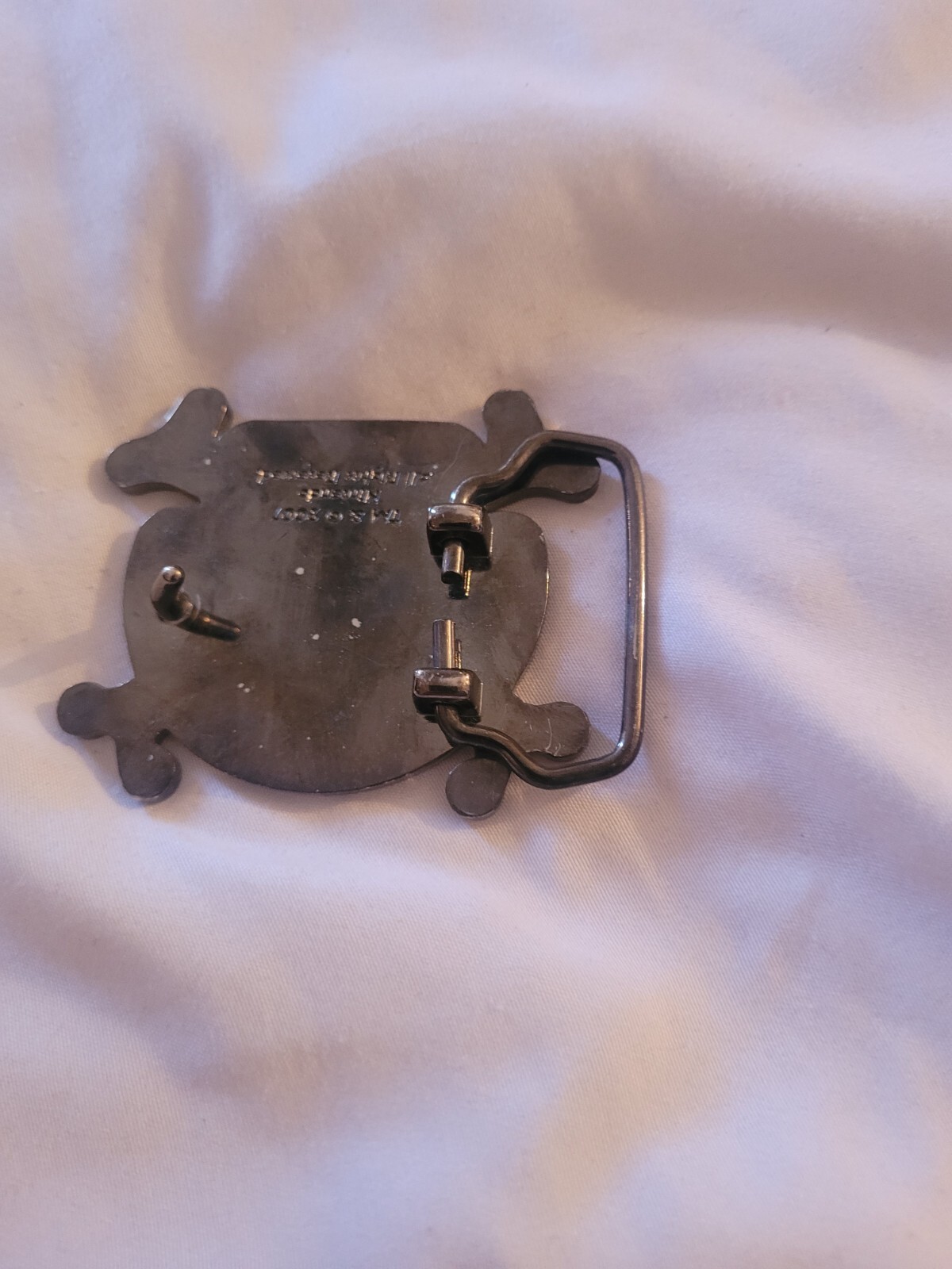 Super Mario Brothers Evil Toad Mushroom Belt Buckle Metal Vintage Rare Pre-owned