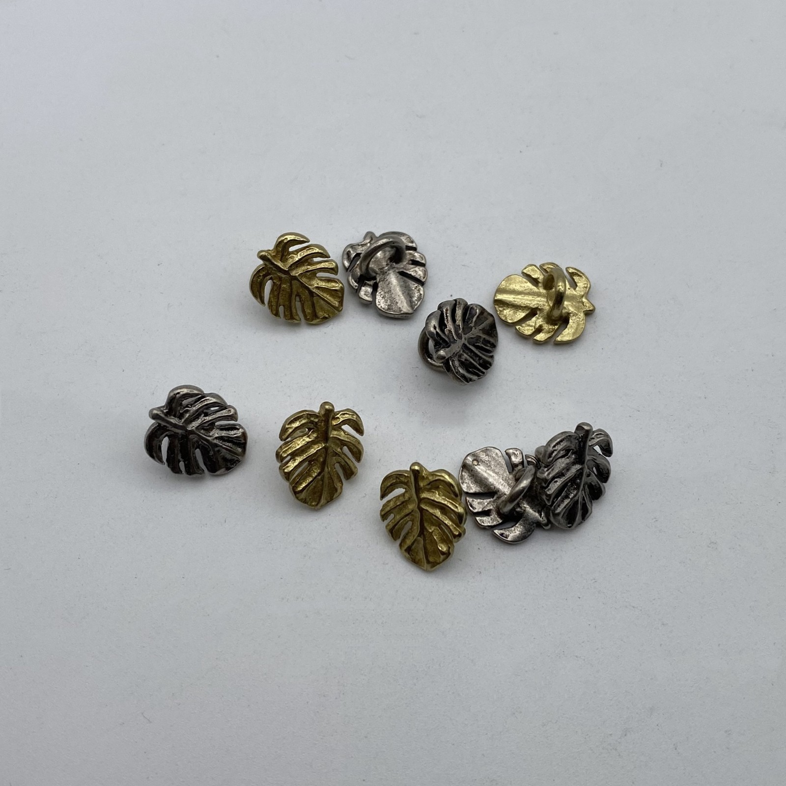 Leaf Design Sewing Button,Clothing Shank Button,Brass Sewing Button lot