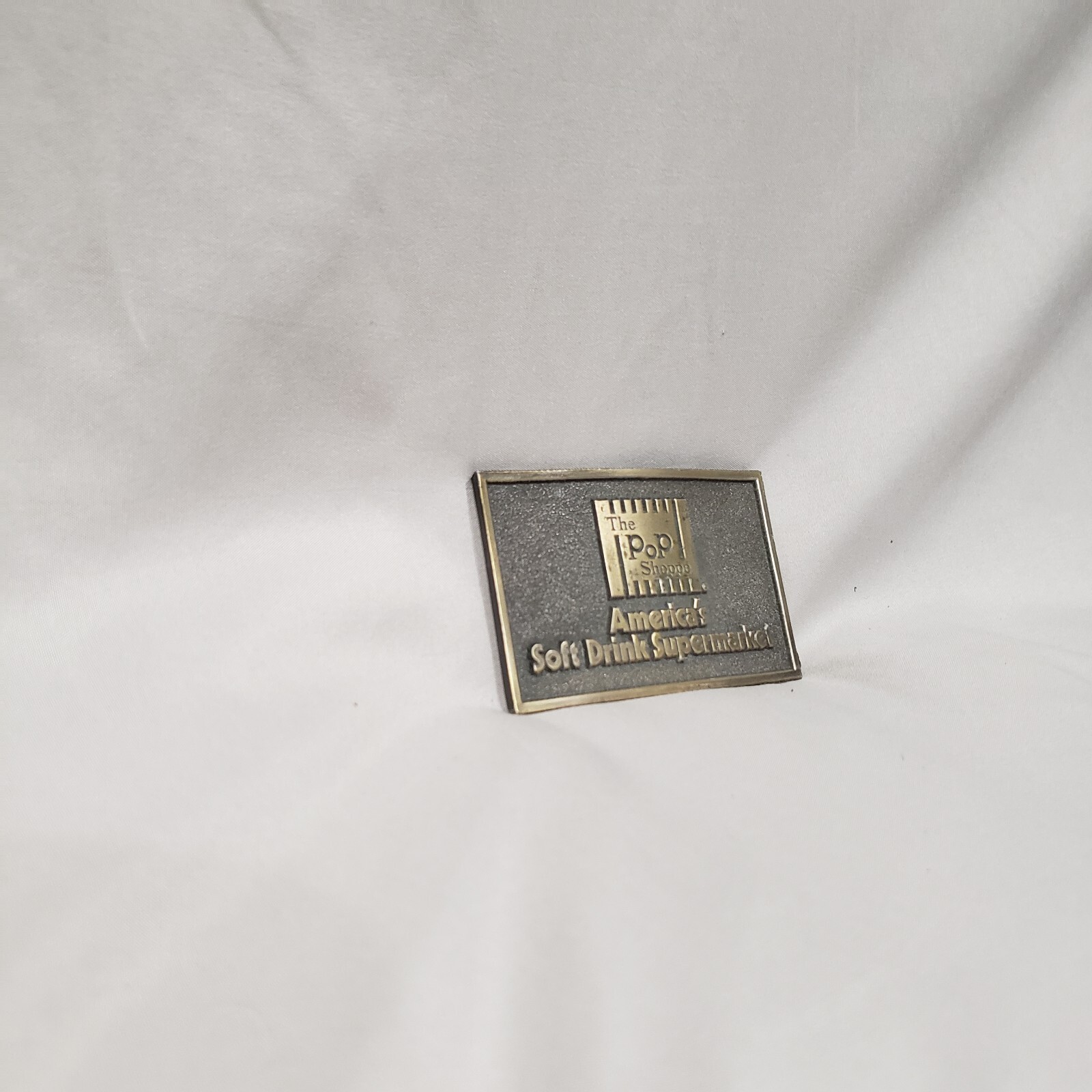 The Pop Shoppe America&rsquo;s Soft Drink Supermarket Belt Buckle Denver CO 1970s