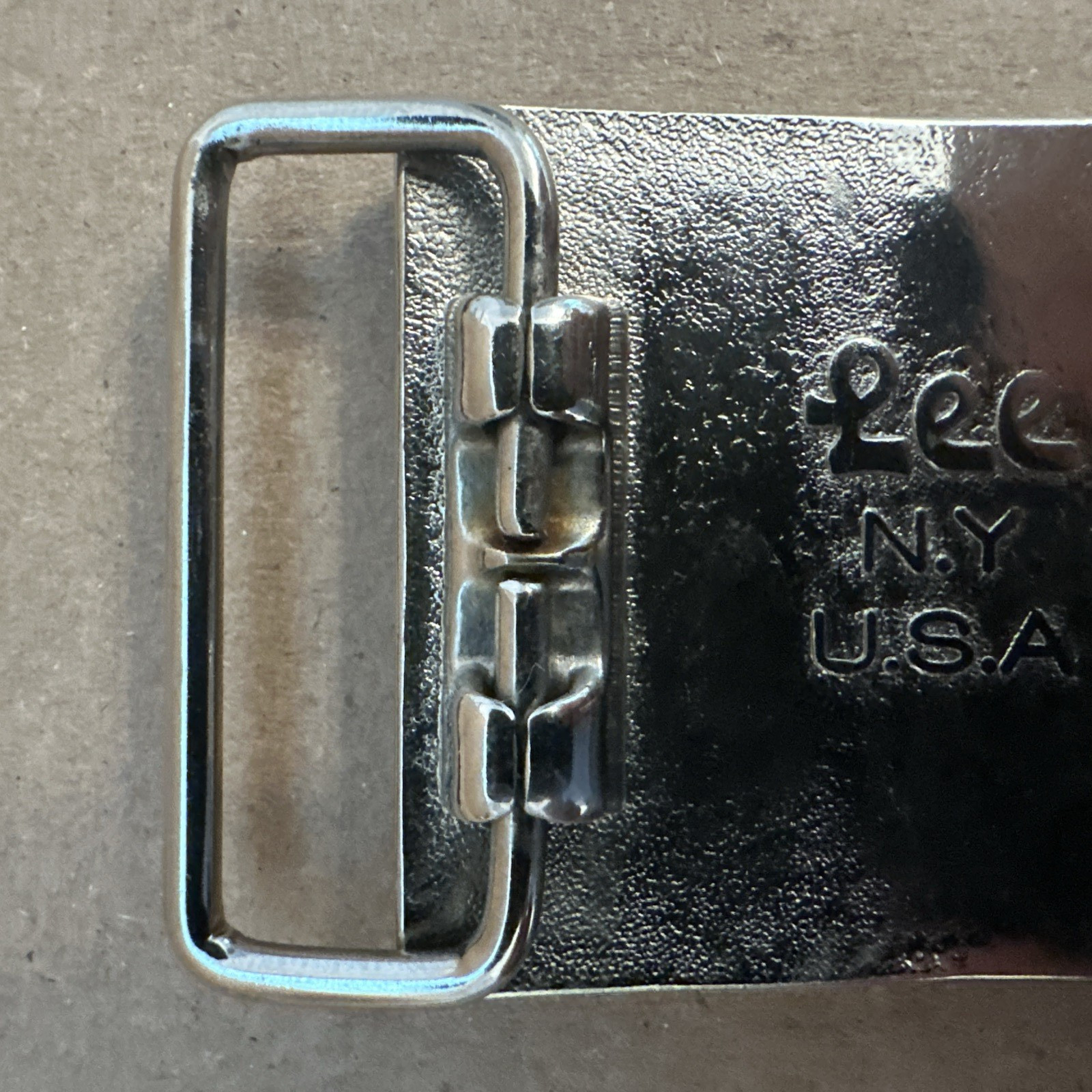 Vintage LEE Jeans Monogram Belt Buckle (70s) Cowboy/Western K ORANGE SPARKLE! K