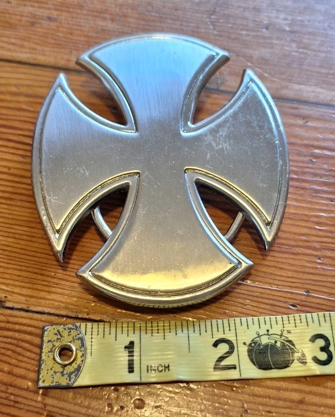 Celtic Maltese Iron Cross Religion Polished Metal Unisex Men’s Belt Buckle