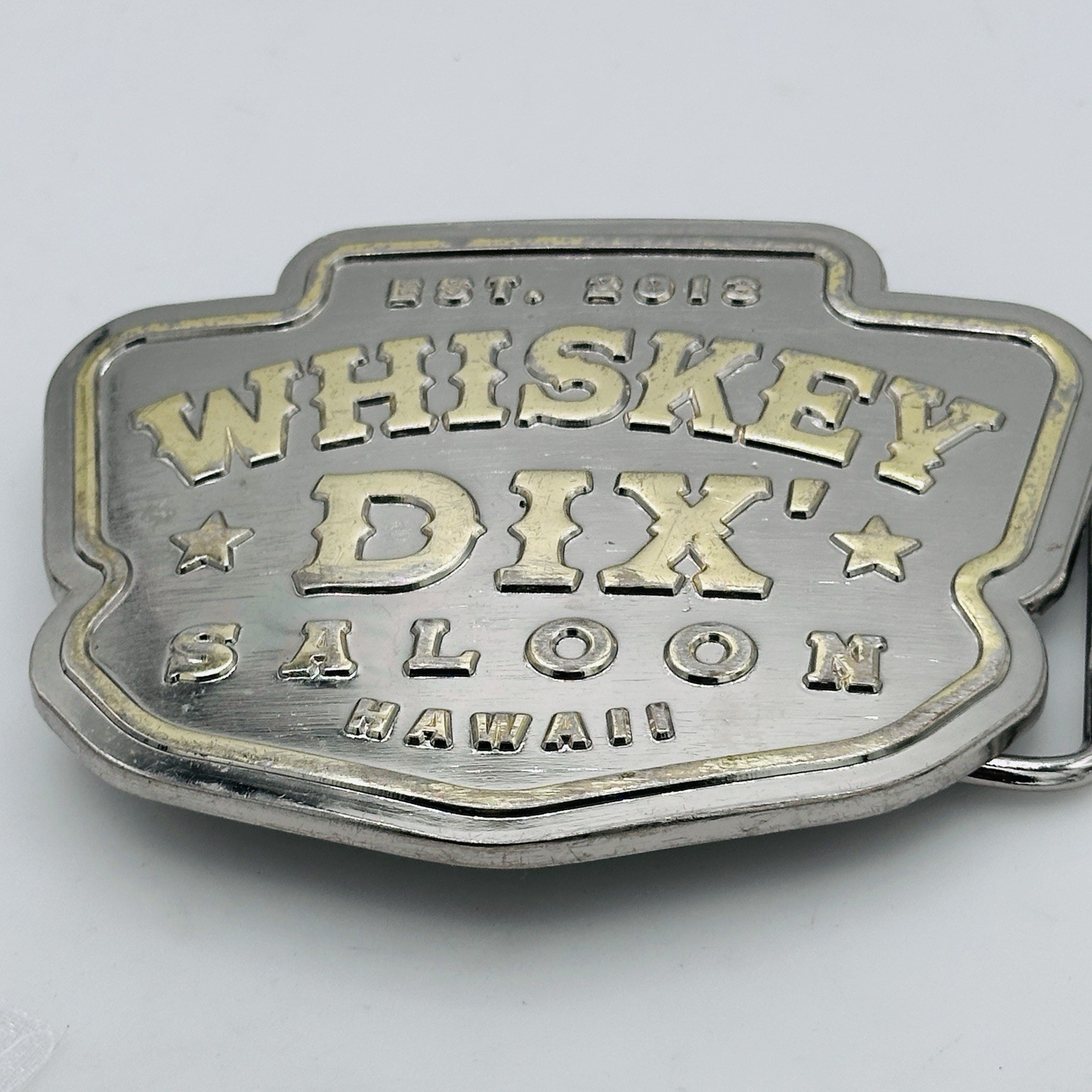 Whiskey Dix&rsquo; Saloon Hawaii Belt Buckle EST. 2013 Official Venue Merchandise