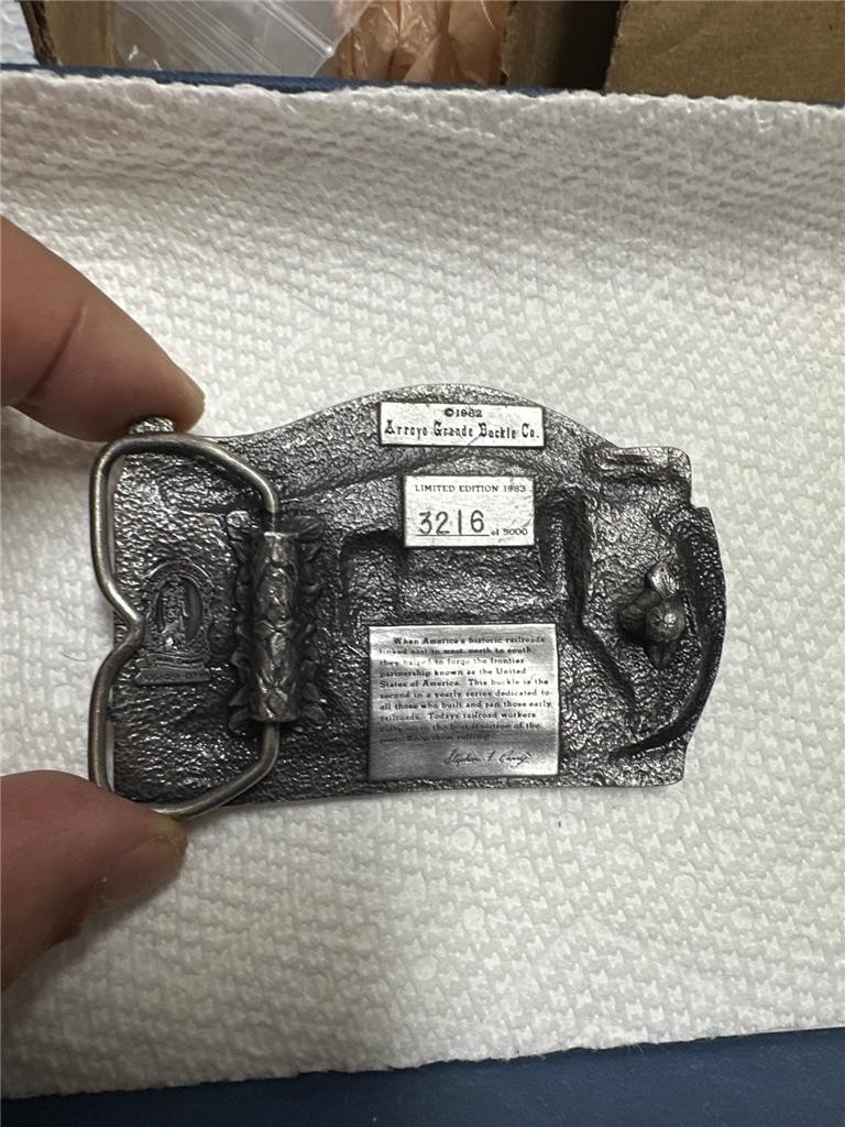 Vintage 1983 American Railroad Commemorative Belt Buckle