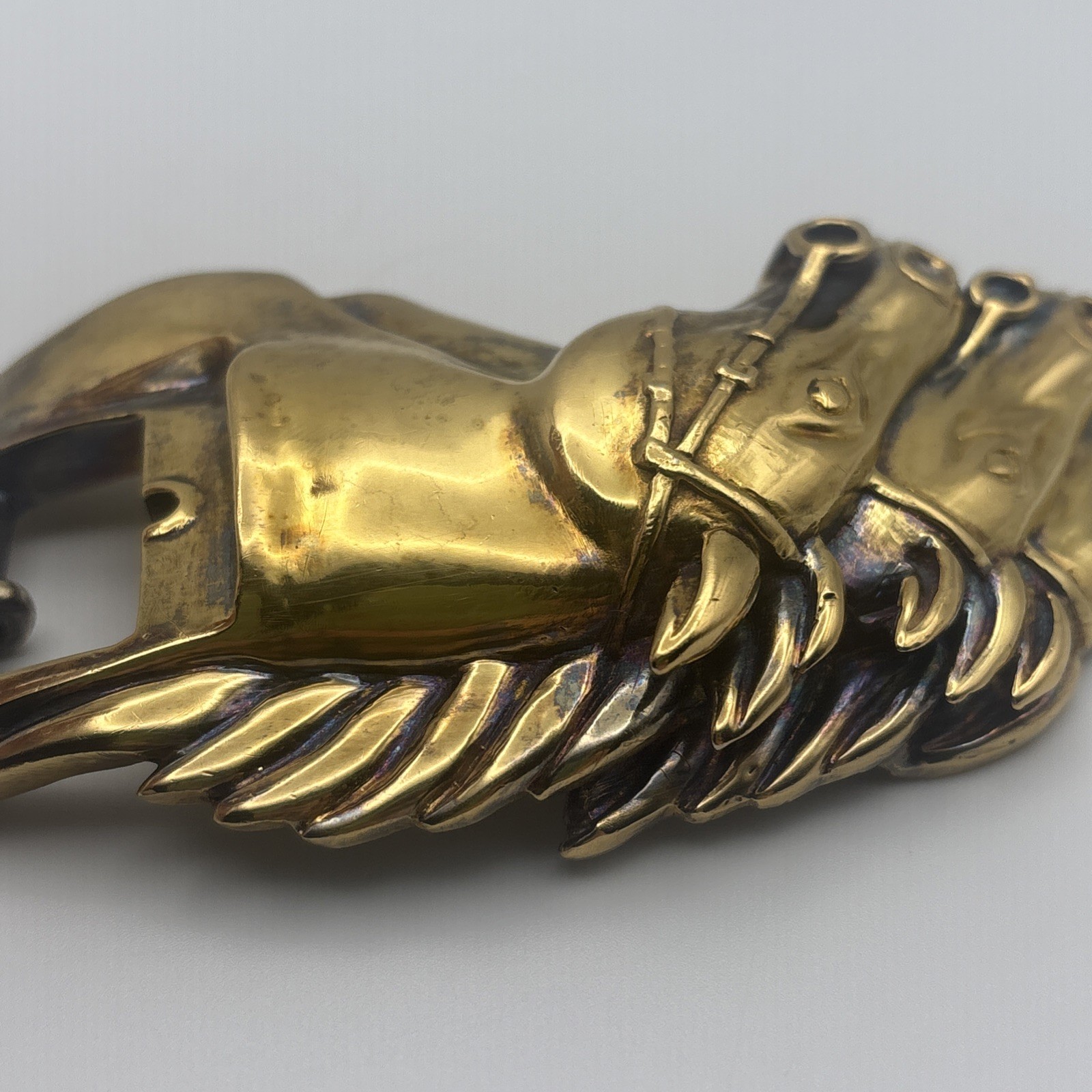 Barry Kieselstein-Cord Gold plated Sterling Silver Stallion Horse Head Buckle