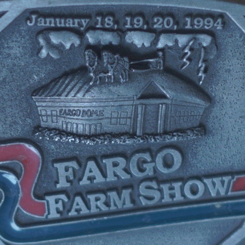 Vintage 1994 Fargo Farm Show Belt Buckle – Franklin Mint Limited Ed. Collectible