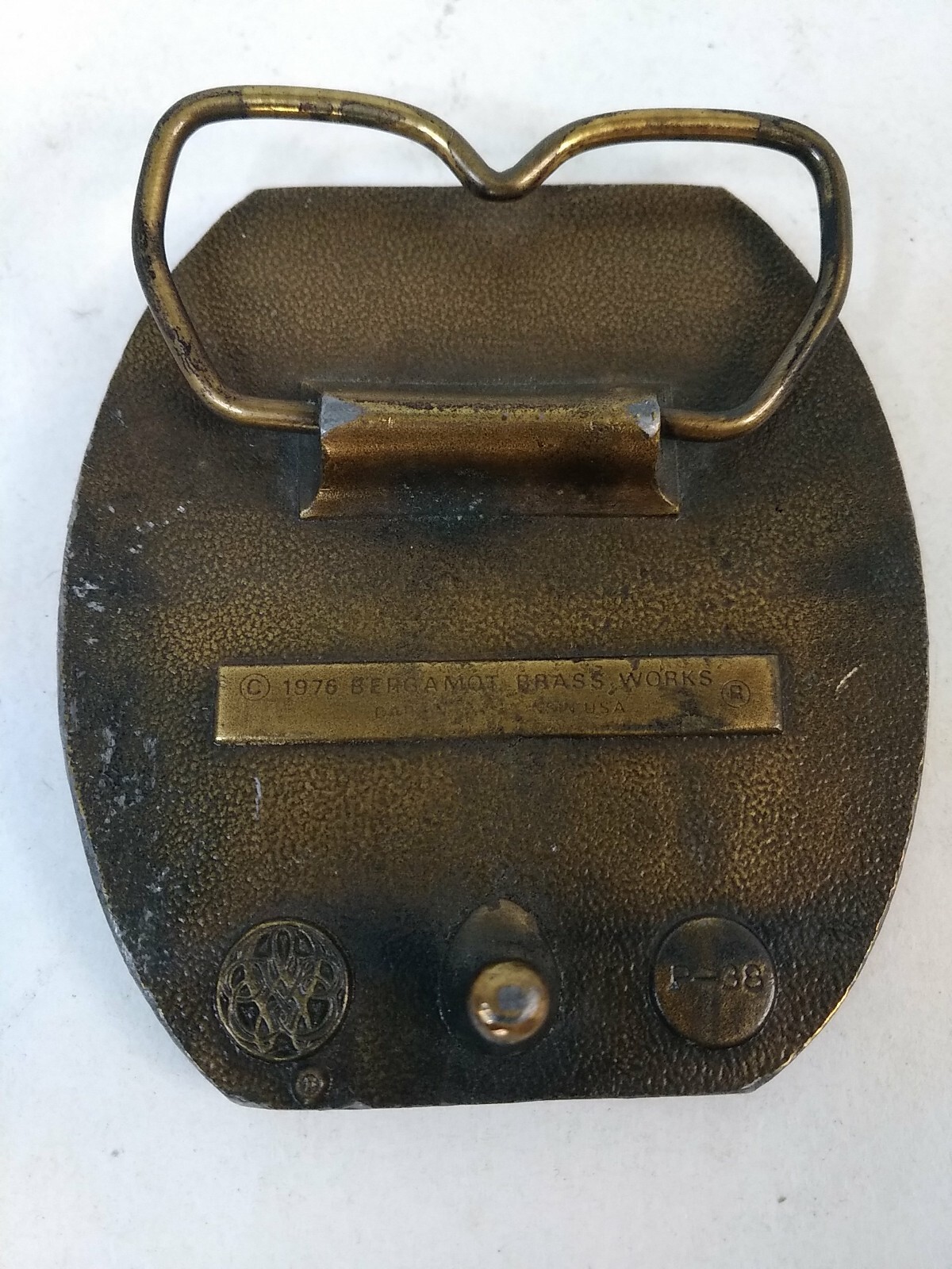 Vintage 4 Wheeling is More Than Just Driving Belt Buckle Bergamot Brass 1976