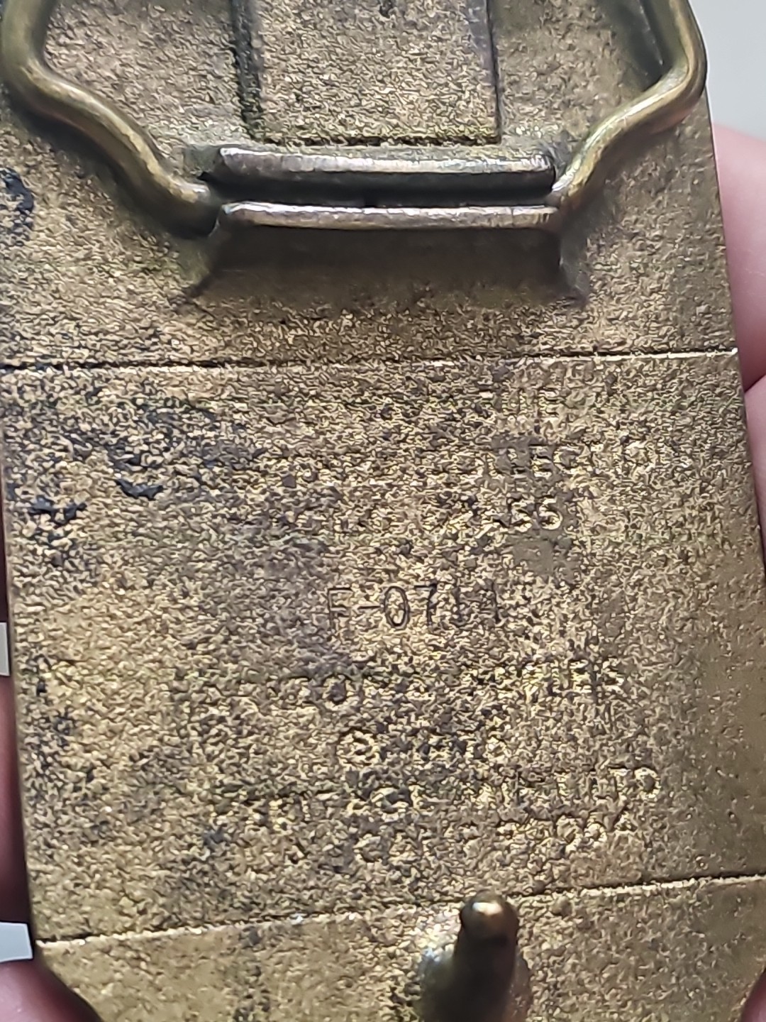 Vintage Brass Belt BUCKLE ARIZONA Statehood 1912 3.25&Prime;x2&Prime;