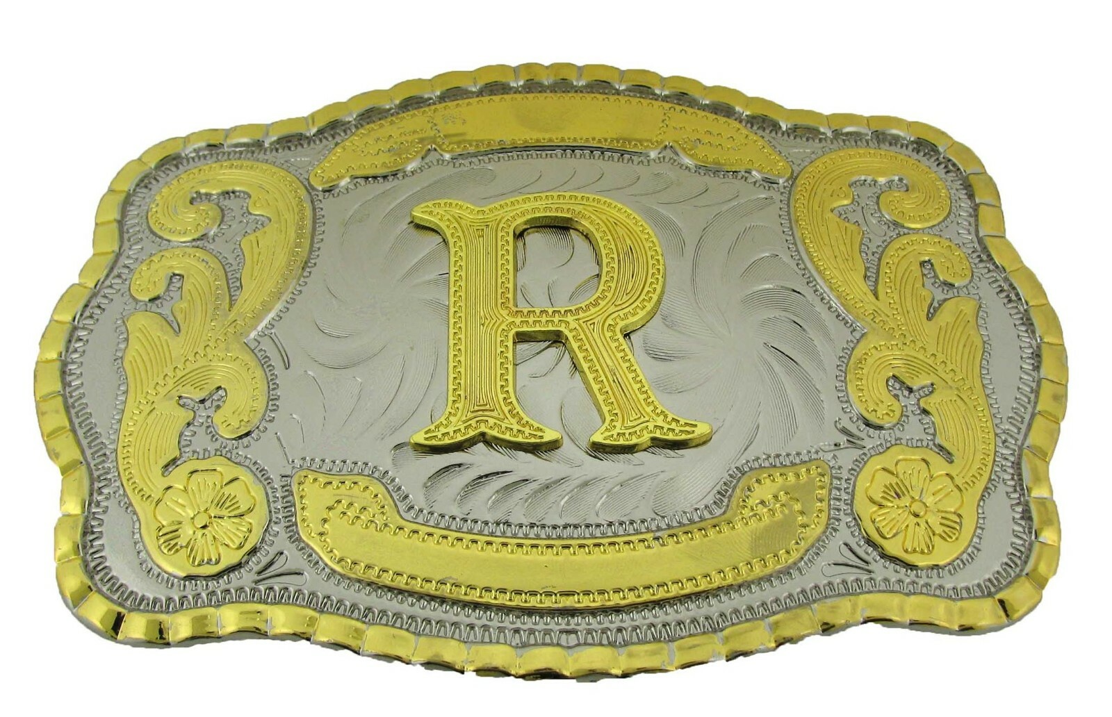Initial Letter Monogram Alphabet A-Z Western Cowboy Men Women Cowgirl Belt Bucke