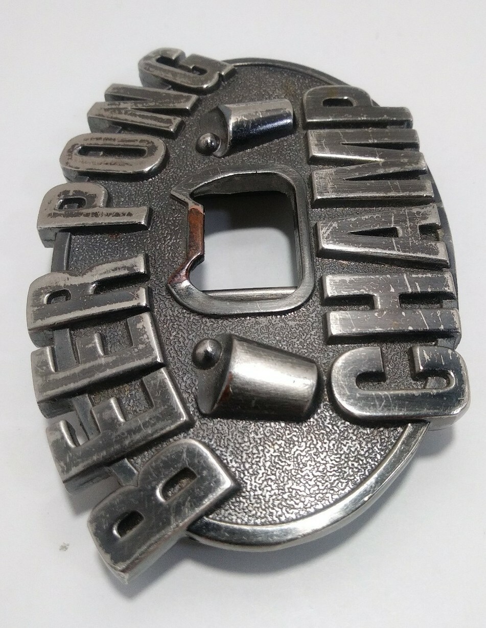 Beer Pong Champ Belt Buckle Bottle Opener Heavy Silvertone Metal Cup Ball Design