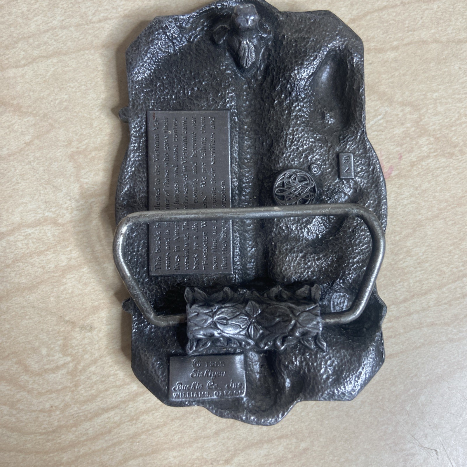 Forgotten Warrior VIETNAM VETERAN Belt Buckle Nice Colors 1989