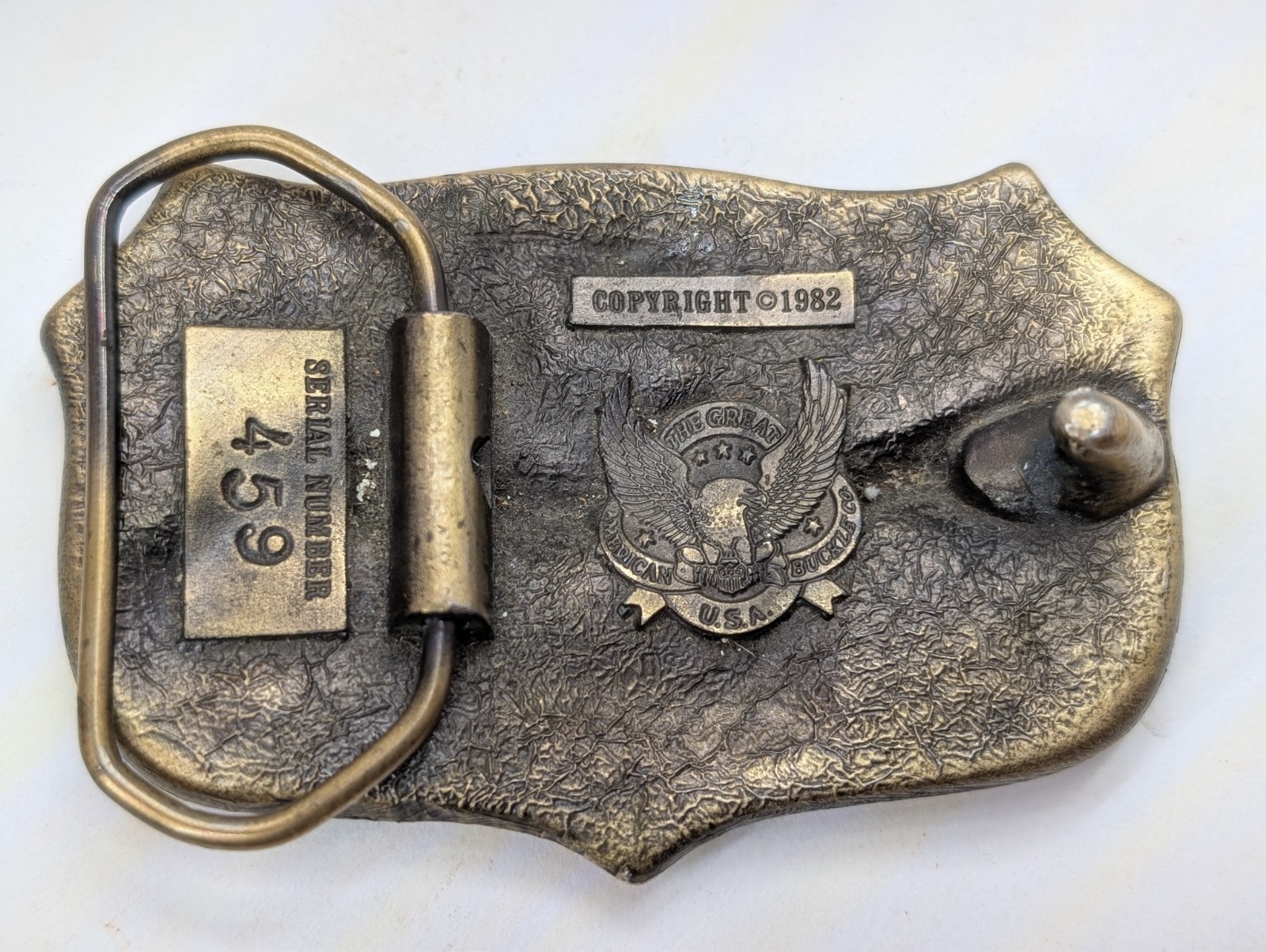 The Great American Buckle Co. Article II Eagle Western Belt Buckle Gold/Black