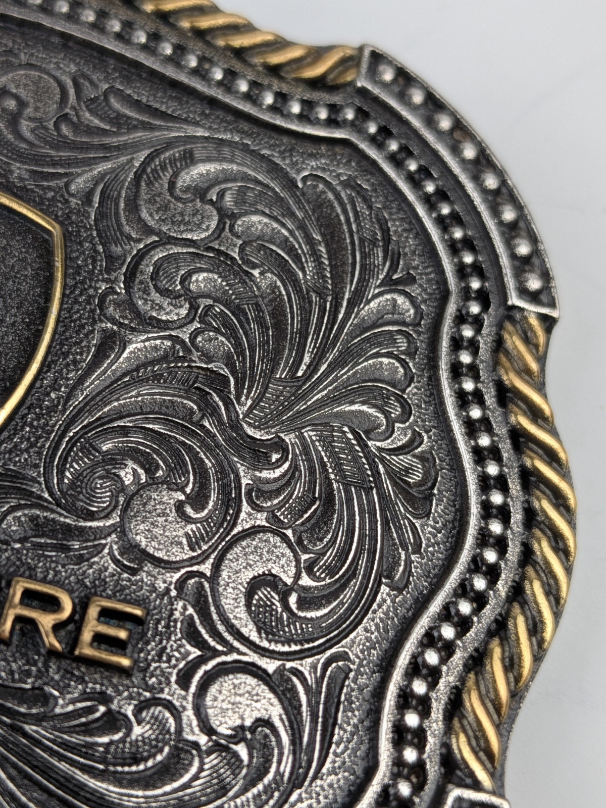 John Deere Montana Silversmiths Scalloped Duo Attitude Buckle