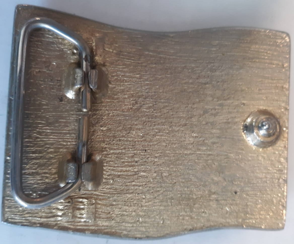 belt buckle Spirit of « 76 Bicentennial 1976 gold red white 3 » long unbranded