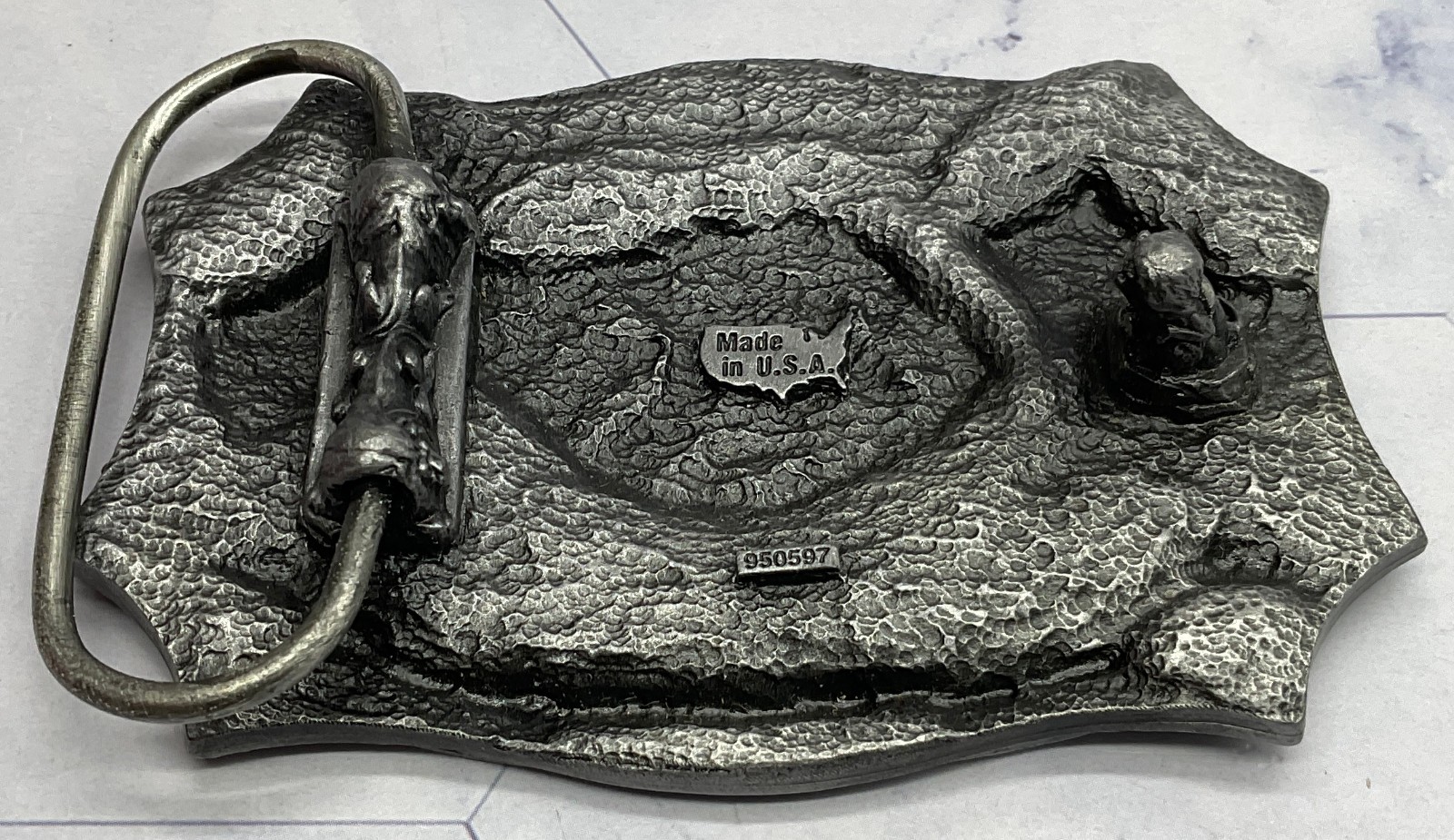 1996 NRA National Rifle Association Of America 125 Years Belt Buckle USA
