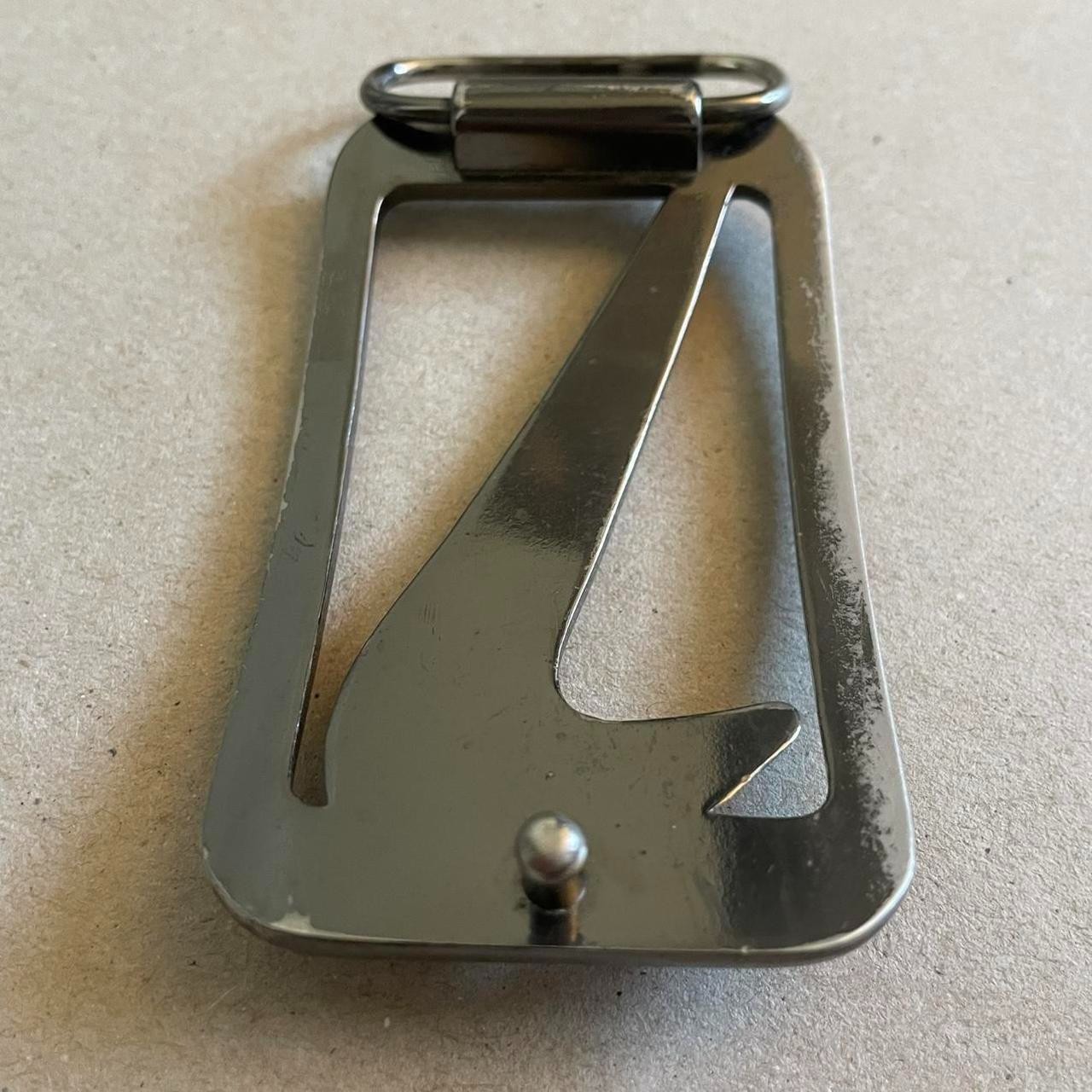 Nike Swoosh Belt Buckle Silver Metal Clip Buckle