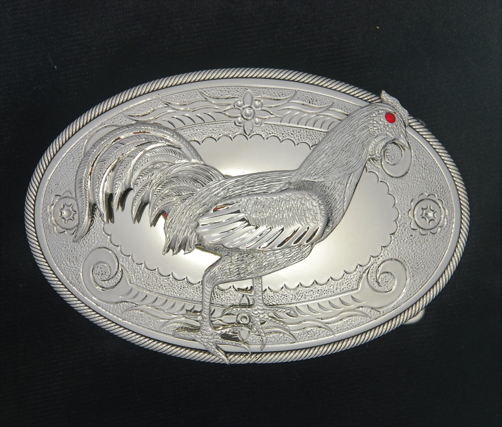 MADE BY ORDER MEN BELT BUCKLE HANDMADE STAINLESS STEEL COCK FIGHTER ROOSTER