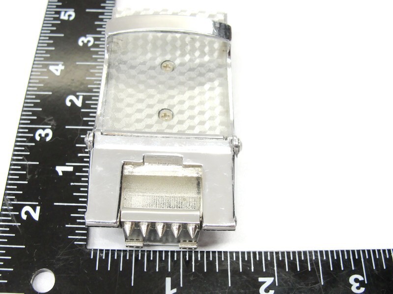 Men&rsquo;s Automatic Belt Buckle Silver Tone & Black Fashion