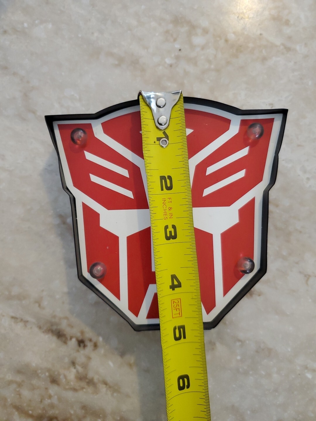 2017 Transformers Autobot Metal and Wood Lights Up RARE 5&Prime; x 5&Prime; Works by Typo