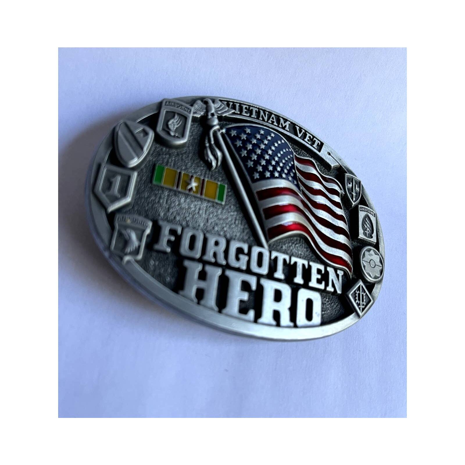 Vietnam Vet Forgotten Hero Belt Buckle