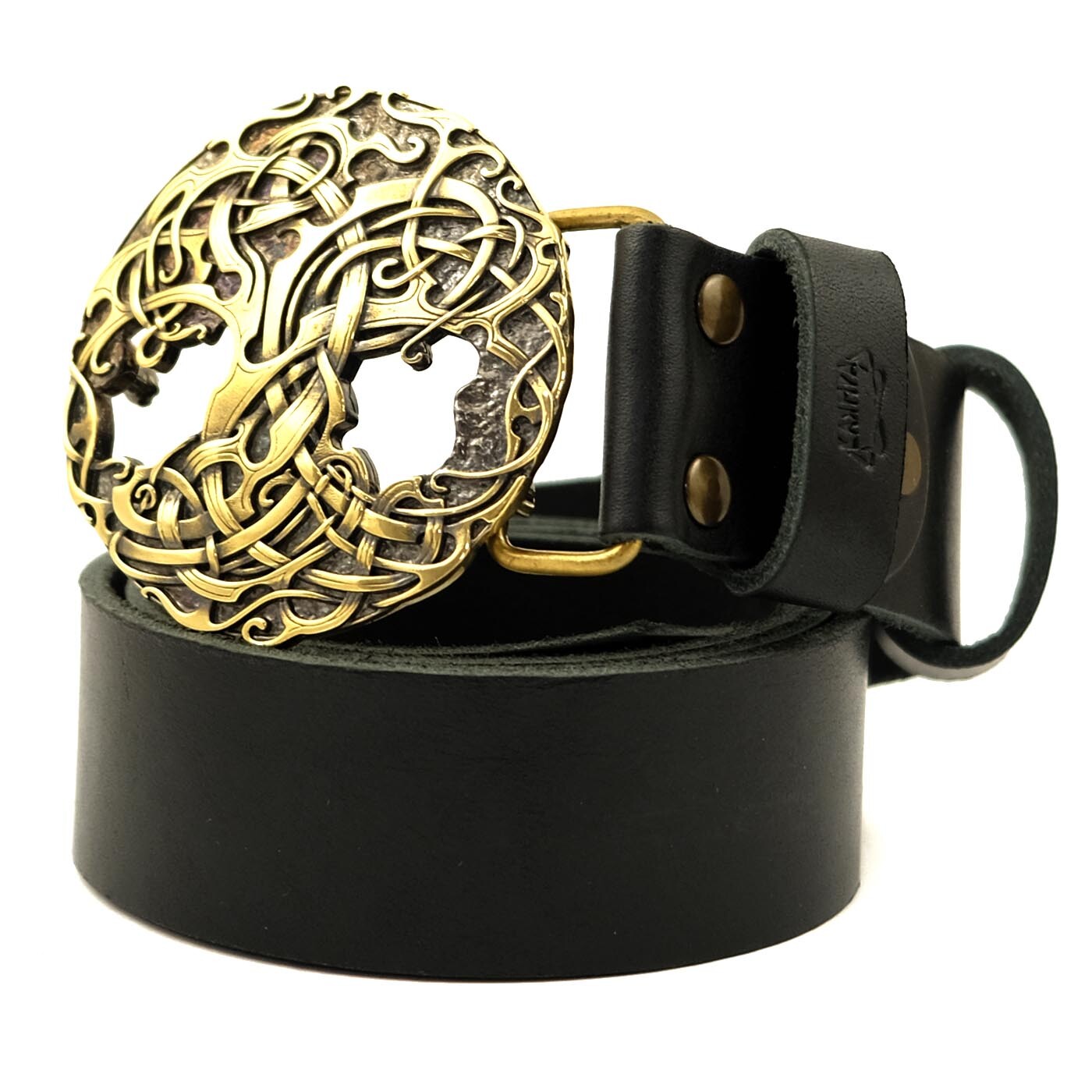 World Tree belt buckle, Old Norse Scandinavian Nordic Celtic Pagan runic Tree
