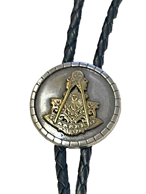 Masonic Freemasons Past Master Belt Buckle, Bolo and Key Ring Set