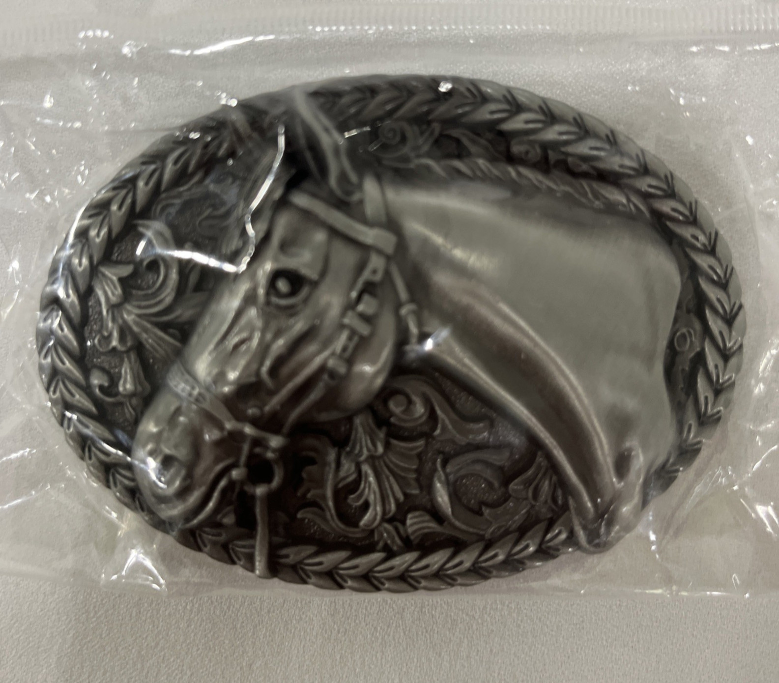 Metal Belt Buckle Horse Head 3-1/2&Prime; x 2-1/2&Prime; NEW