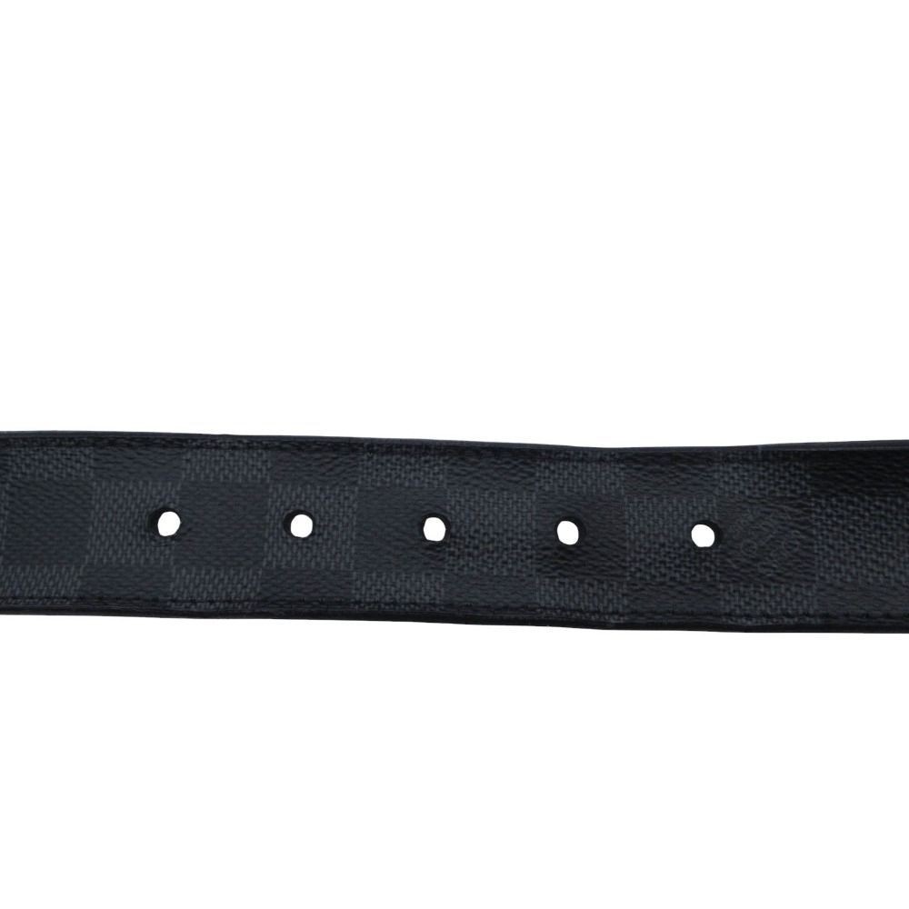 LOUIS VUITTON Ceinture Pont Neuf Damier Graphite Canvas M9402 Belt DDP Used