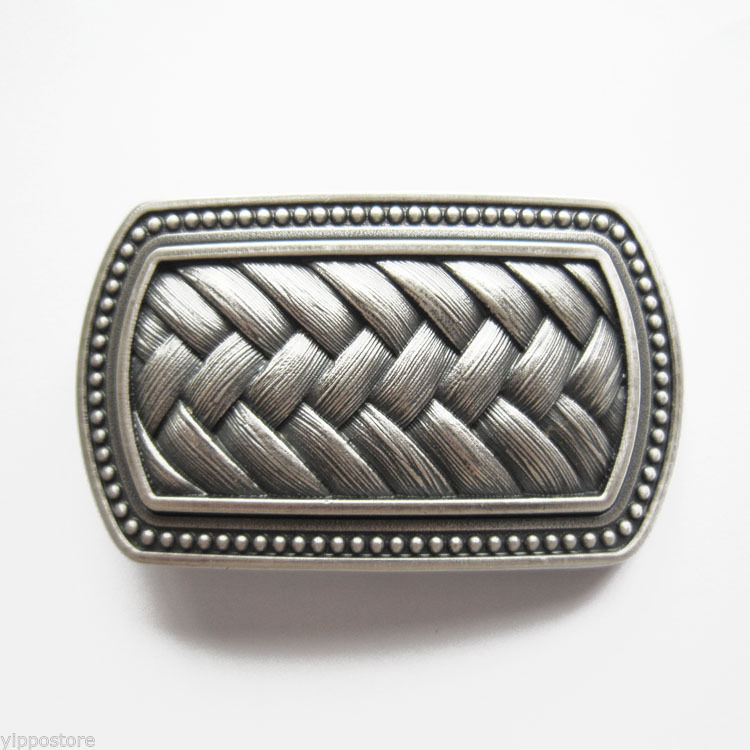 Silver Plated Irish Celtic Knot Metal Fashion Belt Buckle