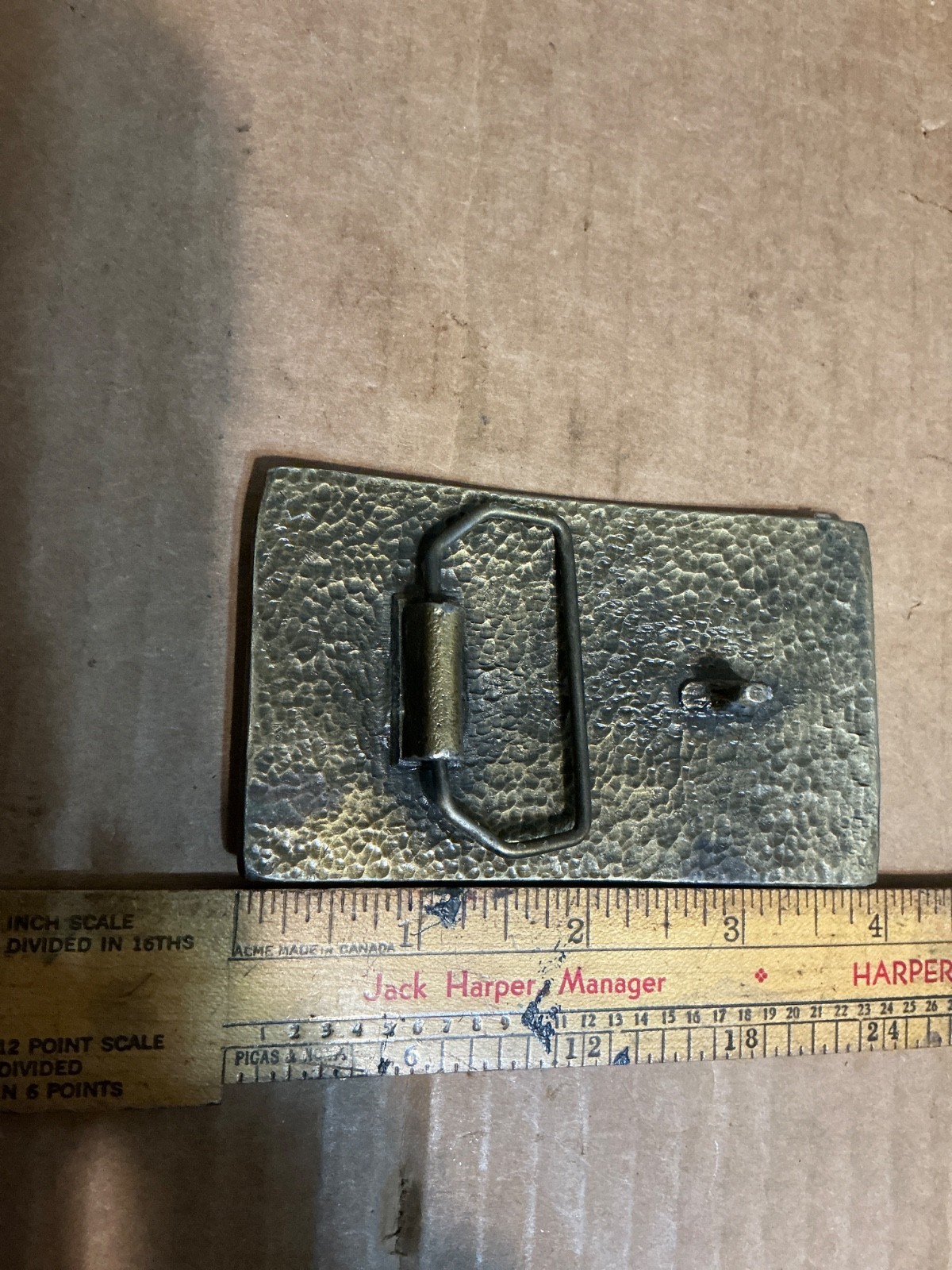 Used Metal Alloy Colt Trade Mark Revolvers The World’s Right Arm Belt Buckle