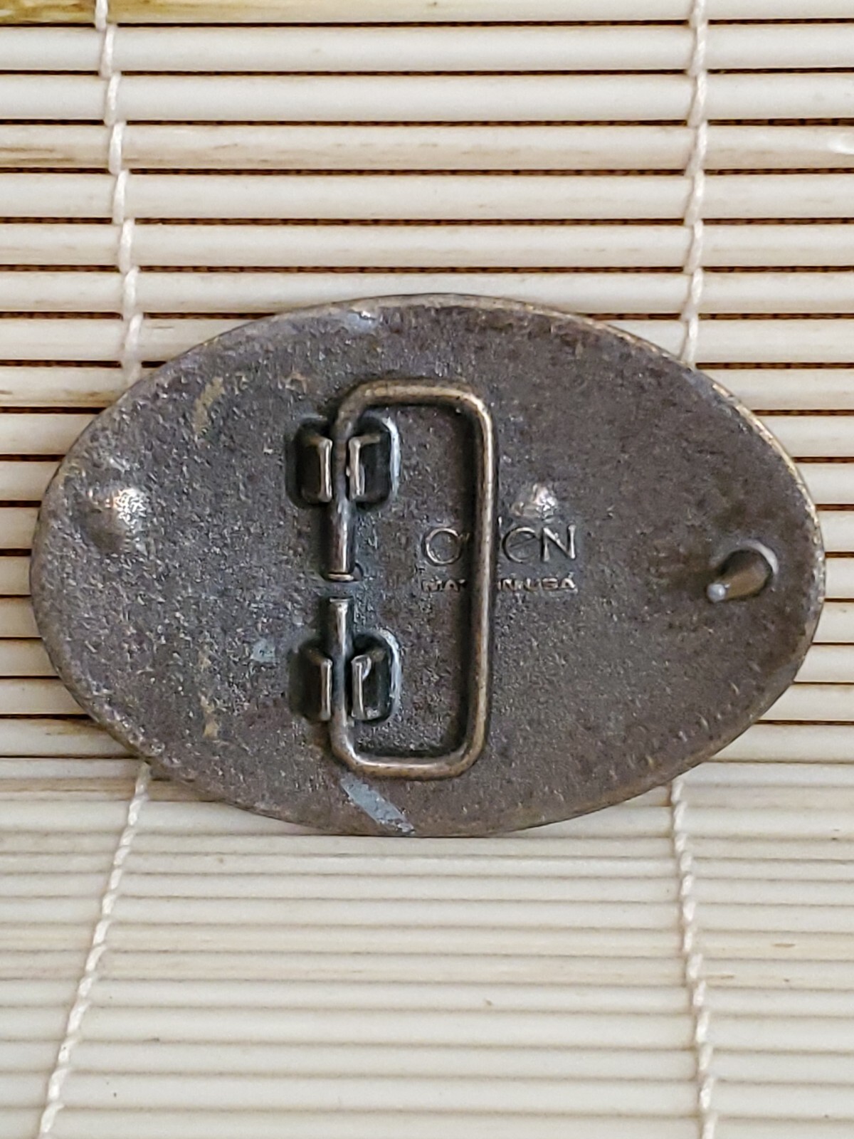 Vintage BUDDY Belt Buckle By Oden – Made In USA – 2-3/4”x 2”