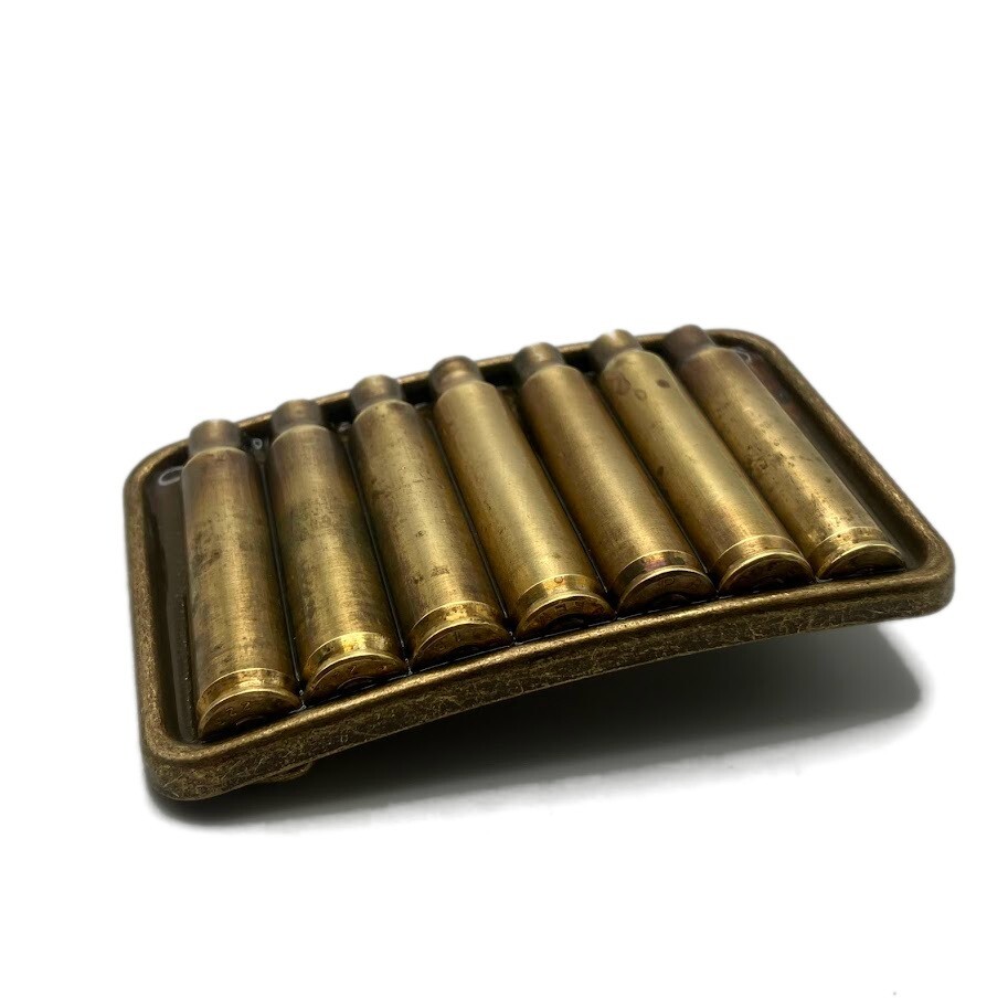 Bullet Casing Belt Buckle Western Cowboy Heavy Duty