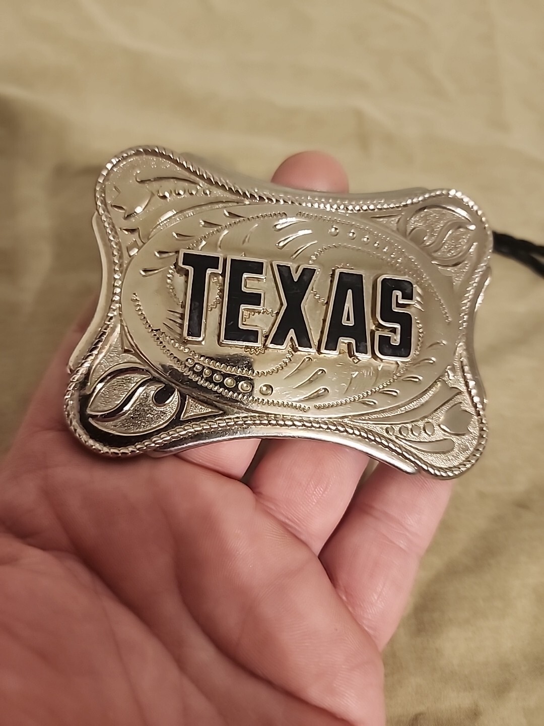 TEXAS Theme Belt Buckle, Bolo Tie, & Billfold Wallet Mens Accessories Lot *NICE*