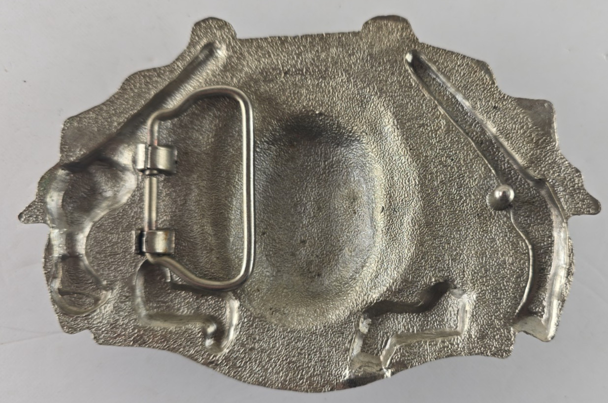 Rare Men&rsquo;s/Women’s Silver Metal Skull Western Belt Buckle