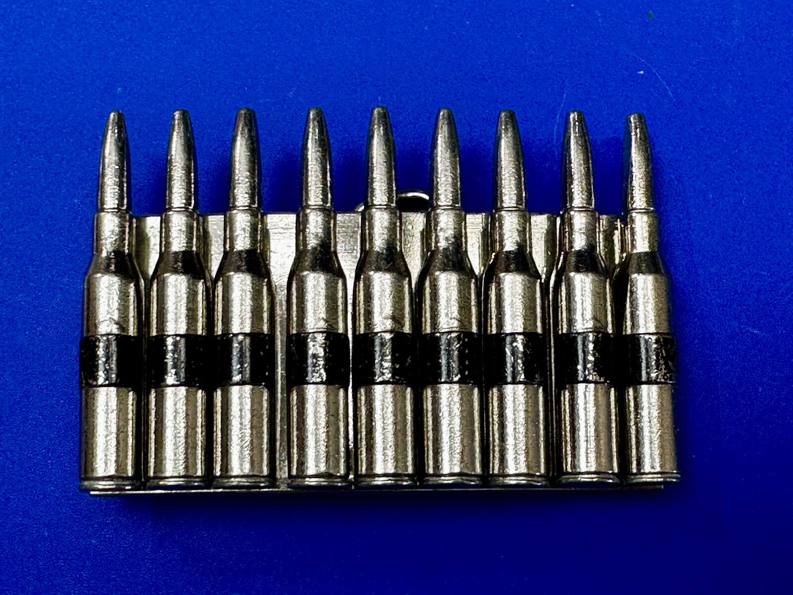 Gun Bullet&rsquo;s Shell Casing Chain Ammo Clip Figural Belt Buckle