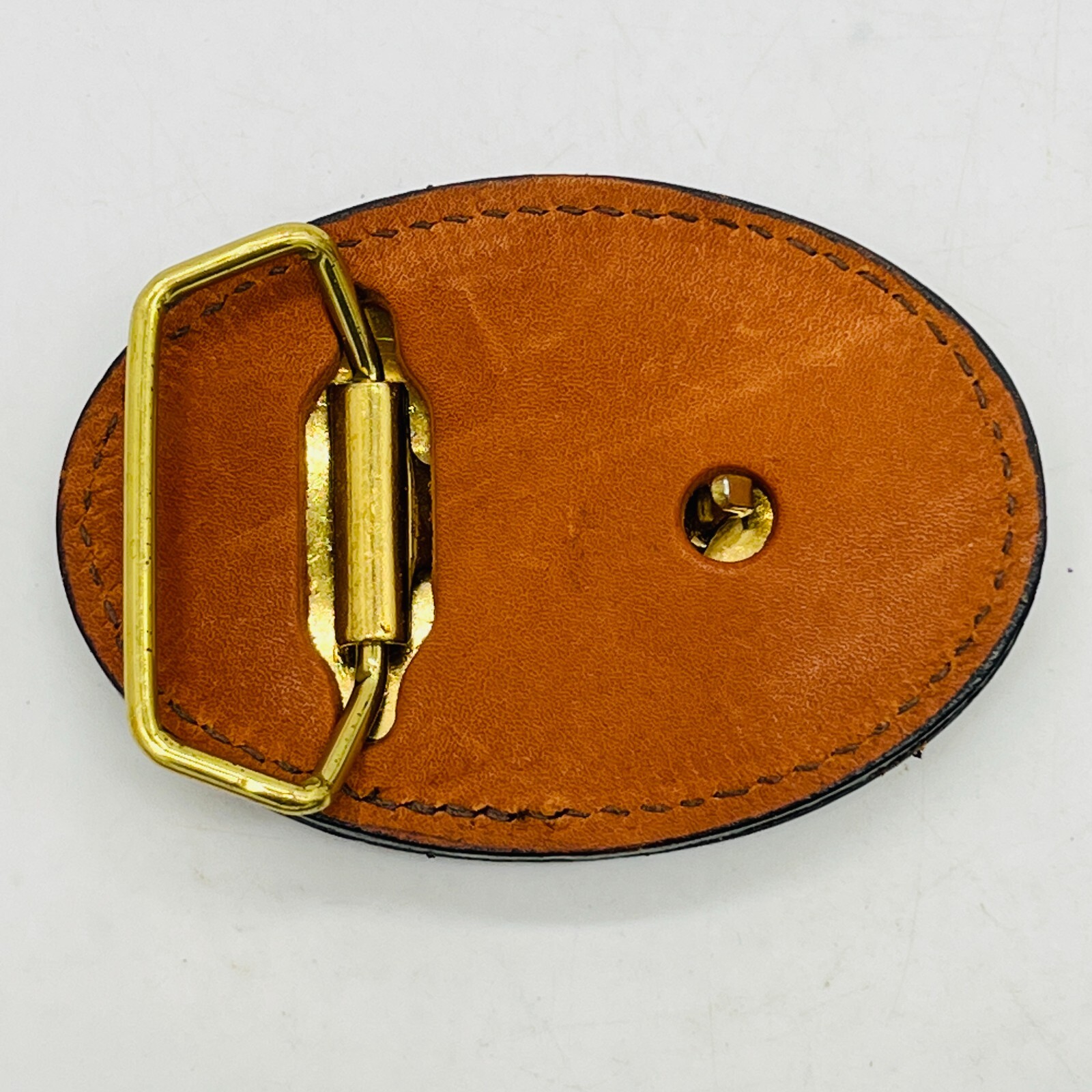 Vintage Levasole Leather Belt Buckle The Preferred Brand, Cattle Advertising