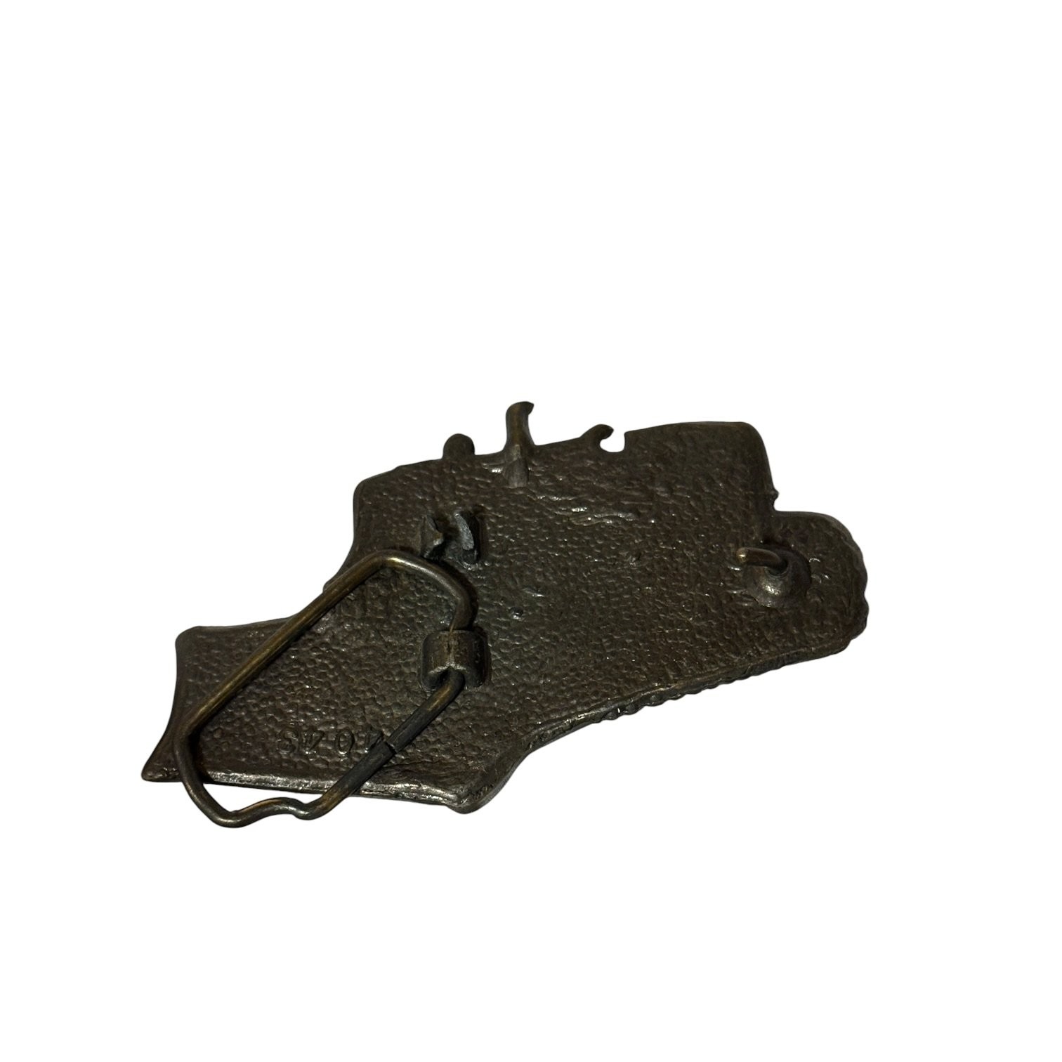 Vintage Heavy Equipment Bulldozer Belt Buckle Bronze Tone 1982 Industrial