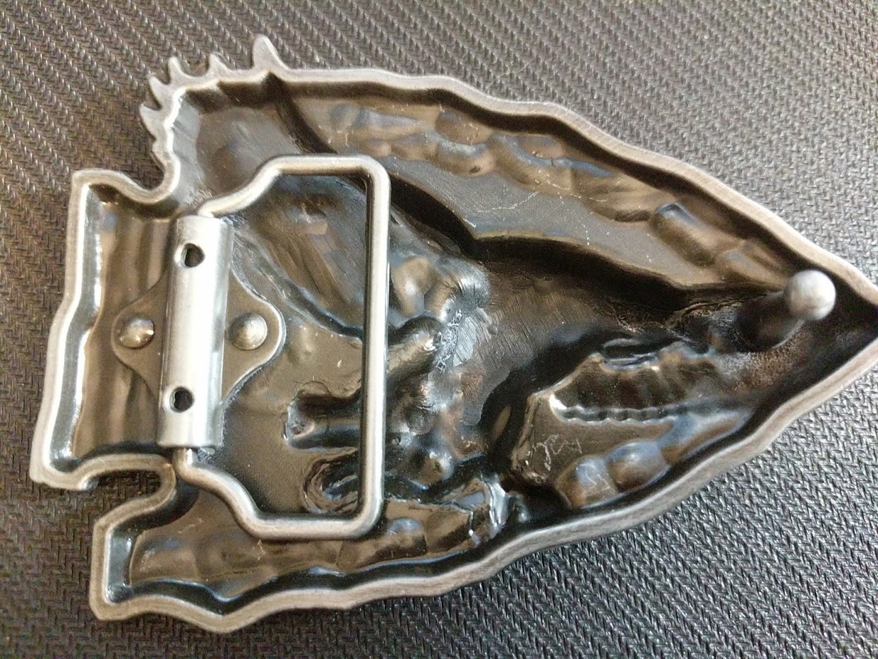 ✖ WESTERN Steer ARROW HEAD Antique Silver color Cowboy Rodeo Style ✖ Belt Buckle