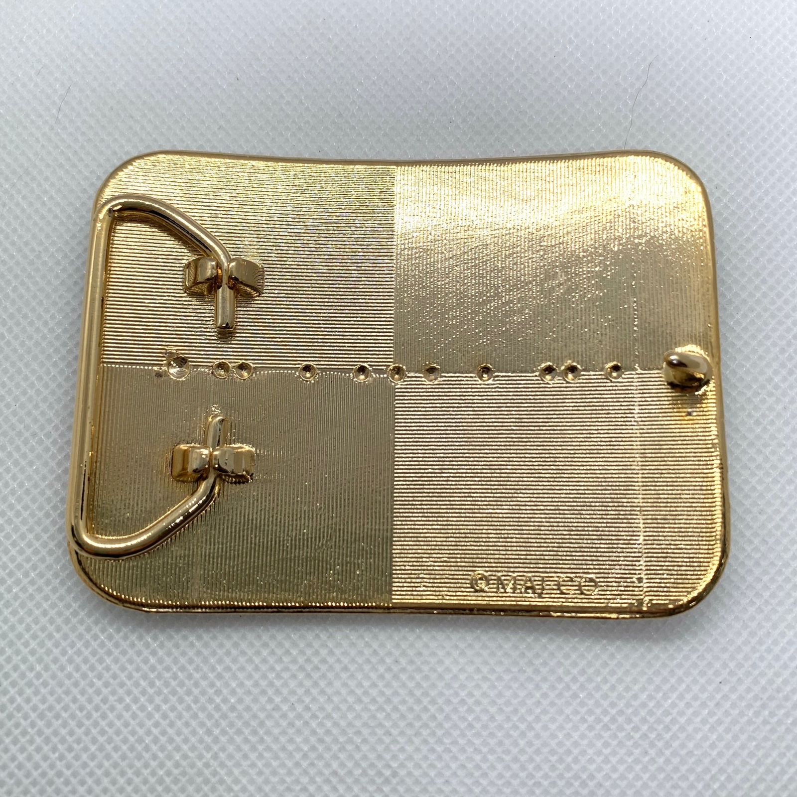 Black & Gold Mafco Mirror Western Style Belt Buckle