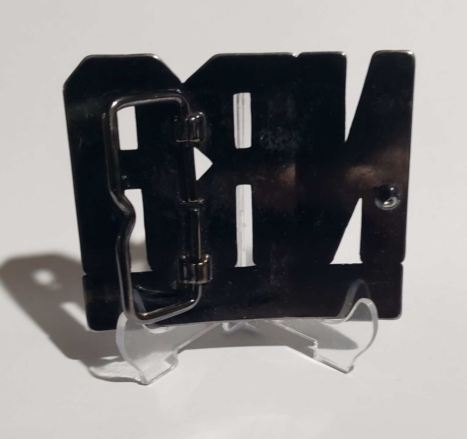 Vintage NRA Active Member Belt Buckle Chrome Tone Men Collectible