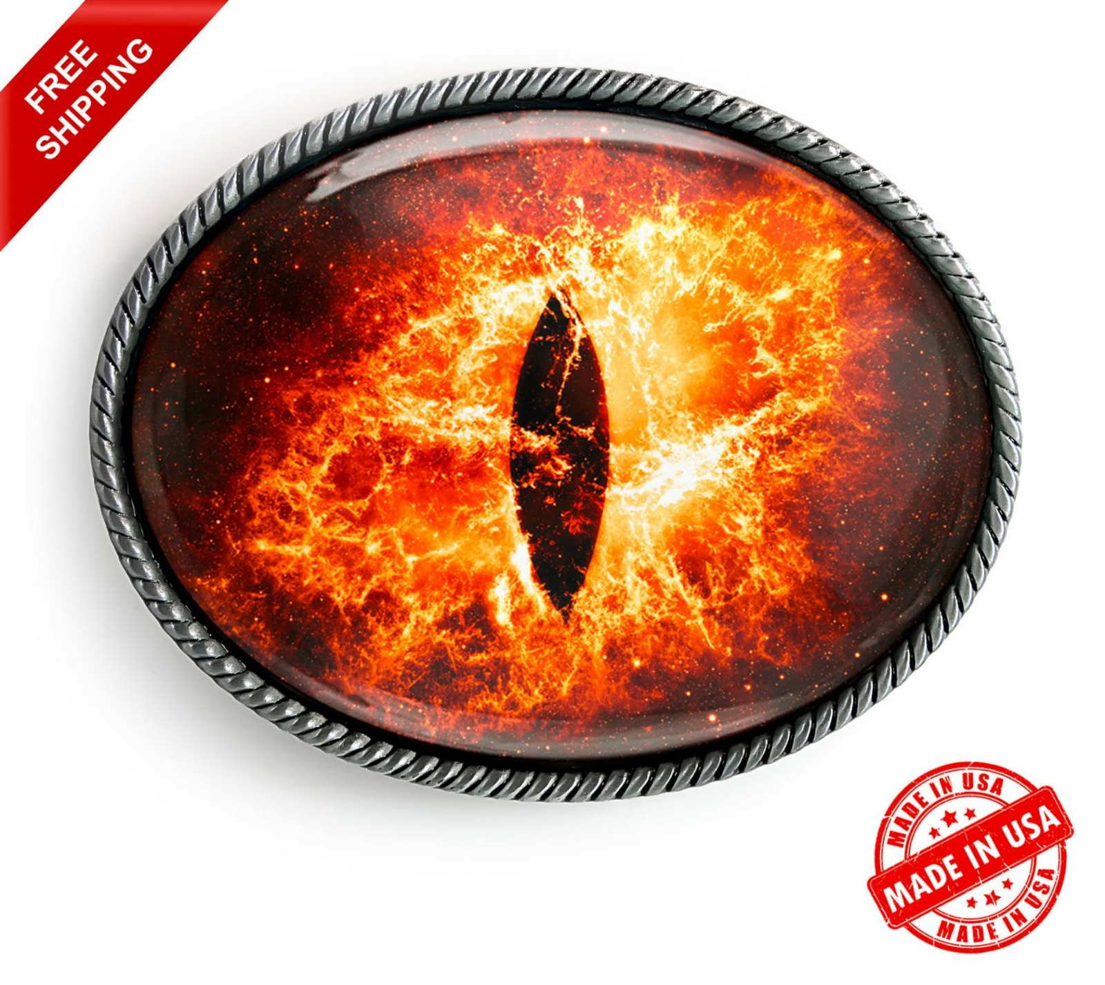 Fire Eyeball Belt Buckle – Halloween Monster Cosplay Handmade Buckle -147-E