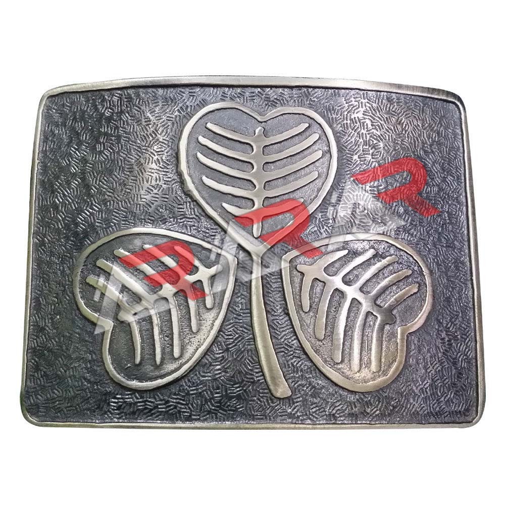 Scottish Kilt Buckle Highland Irish Shamrock Kilt Belt Buckle Antique Finish AAR