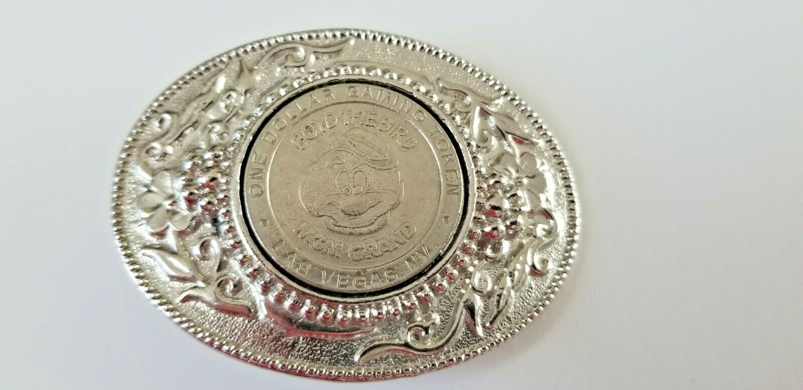 MGM Grand Las Vegas Boyd the Bear One Dollar Gaming Token Belt Buckle